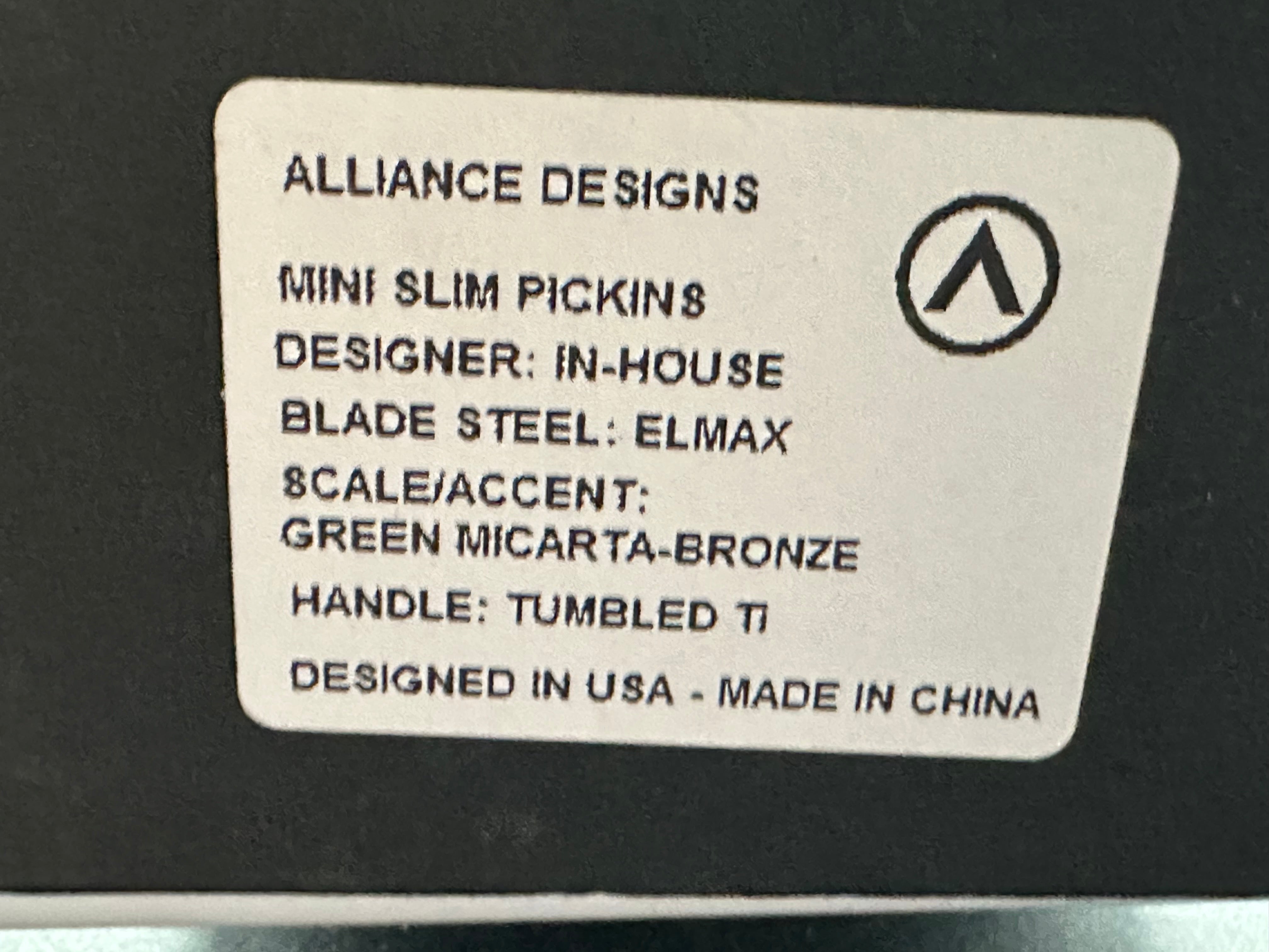 Alliance Designs Mini Slim Pickins Pocket Knife - Premium Micarta Handle - EDC, Camping, Hiking & Outdoor Survival Tool