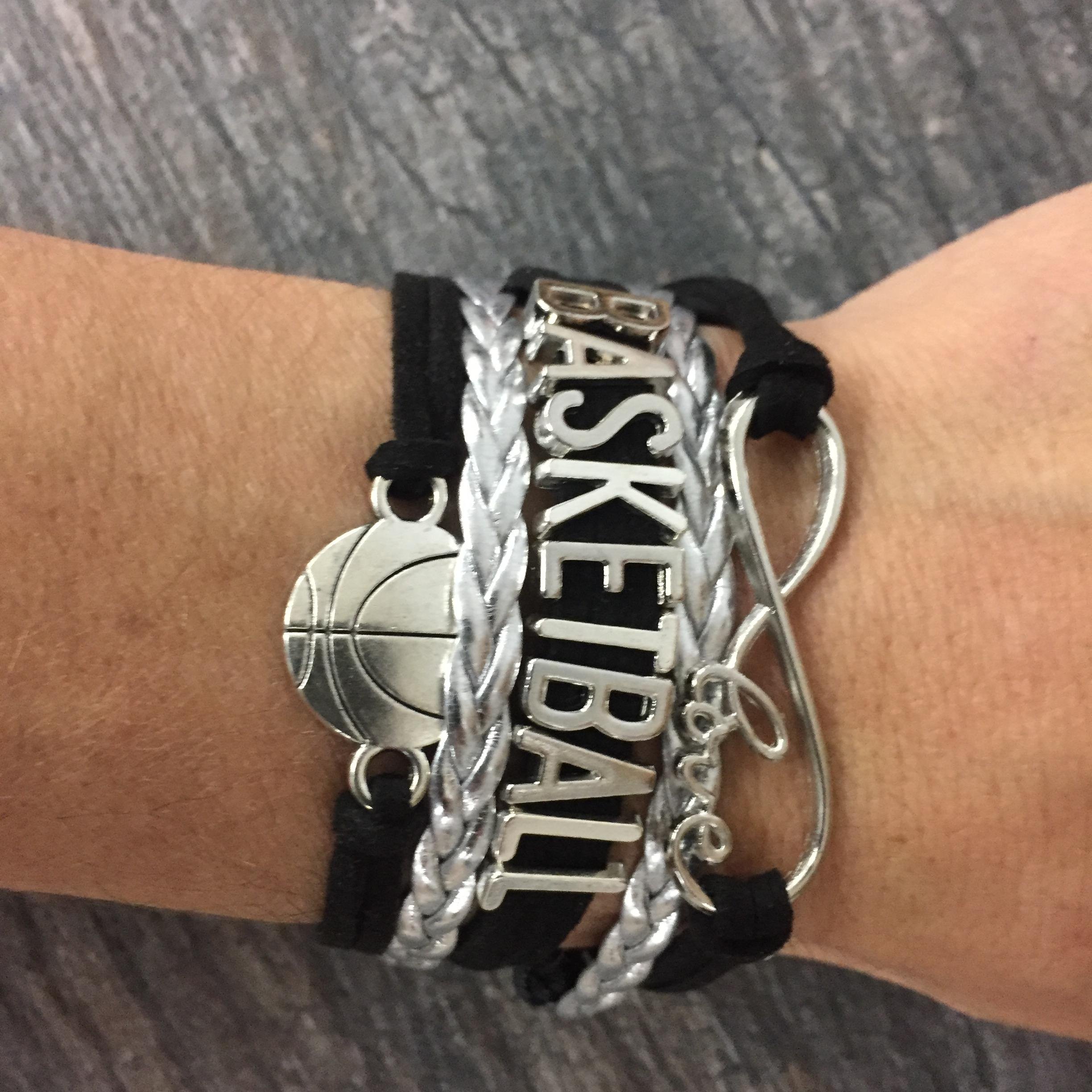 Infinity Collection Basketball Charm Bracelet - Stylish Basketball Jewelry for Men & Women - Perfect Basketball Gift for Players, Fans & Coaches - Great for Games, Training & Everyday Wear