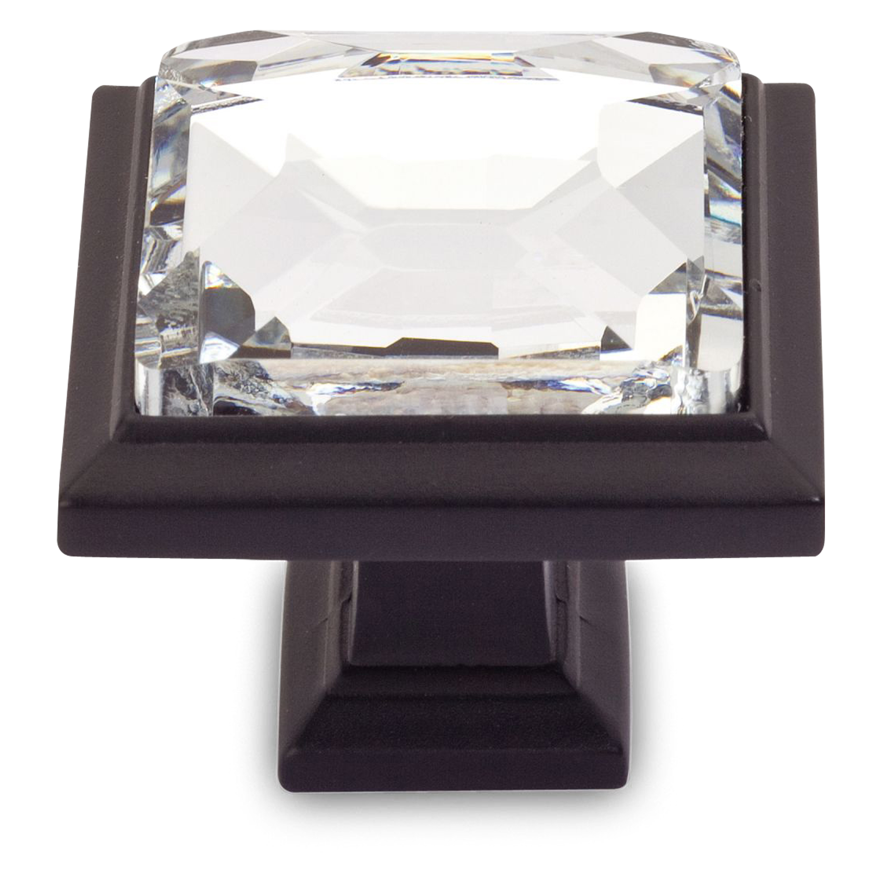 Legacy Crystal Cabinet Knobs - Elegant Square Knobs for Kitchen, Bathroom & Furniture - Pack of 10 - Premium Glass Hardware for Drawers & Cabinets