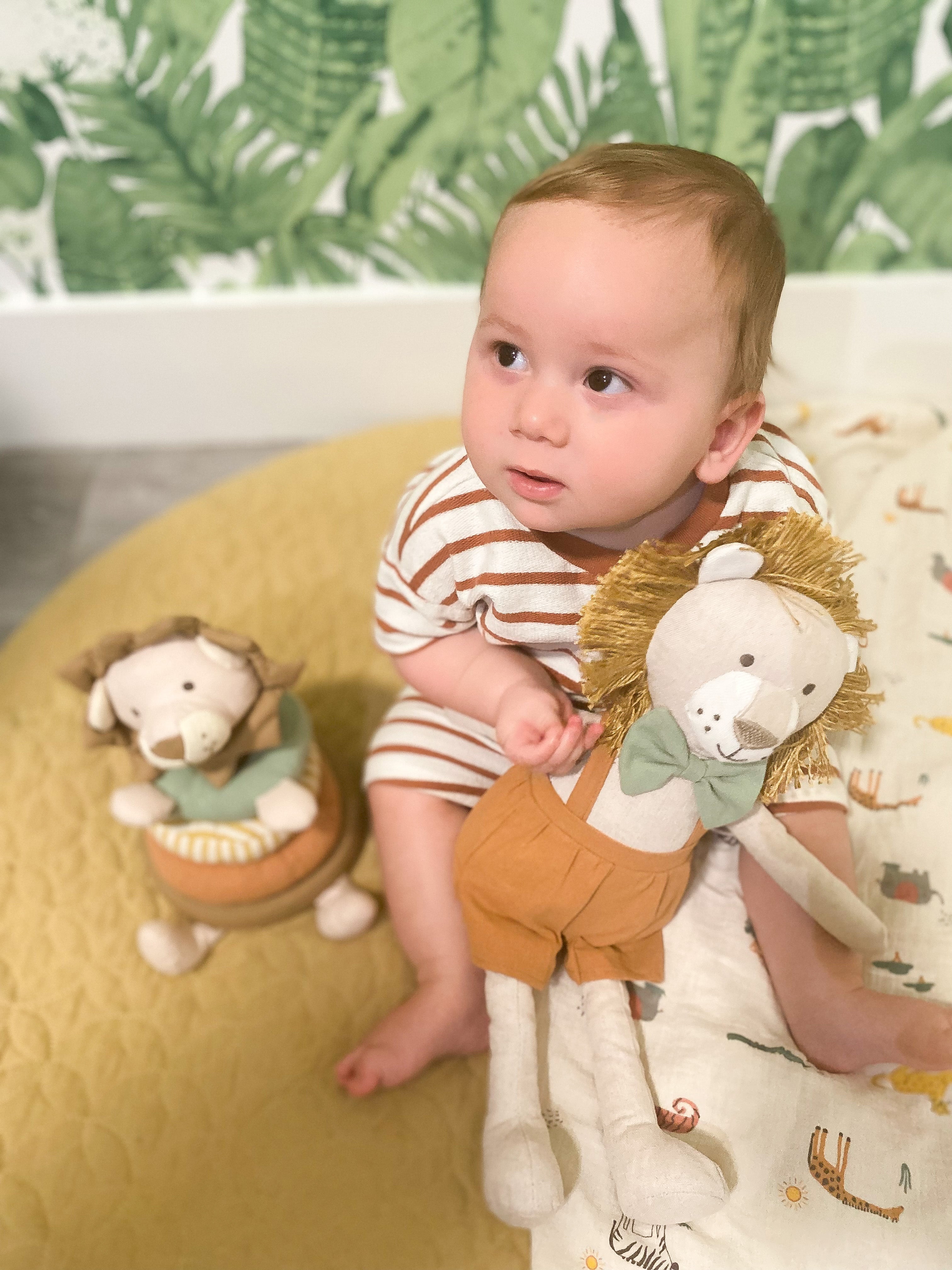 Leopold Lion Plush Toy - Cute & Soft Stuffed Animal for Kids, Perfect for Cuddling, Gifts & Nursery Decor | Ideal for Birthdays, Baby Showers & Playtime