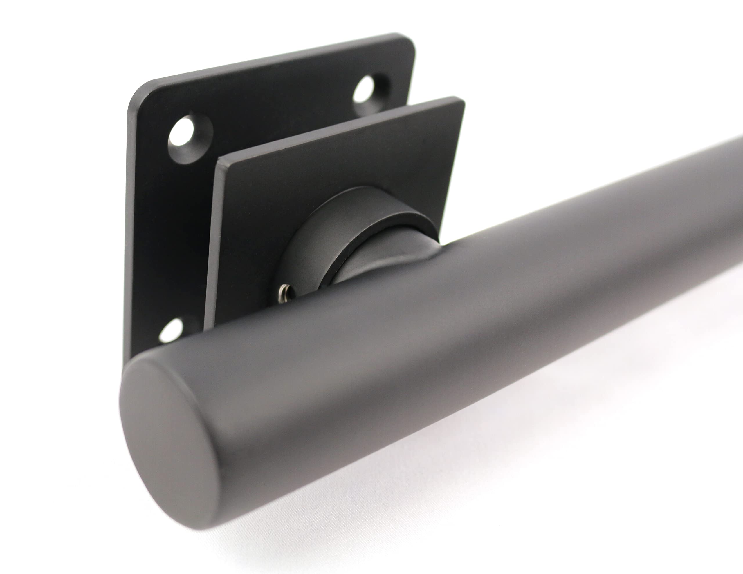 36-inch Coronado Designer Straight Bathroom Shower Grab Bar with Decorative Square Flanges - Matte Black Safety Handle for Elderly & ADA Compliant - Perfect for Bathroom, Shower and Tub Accessibility