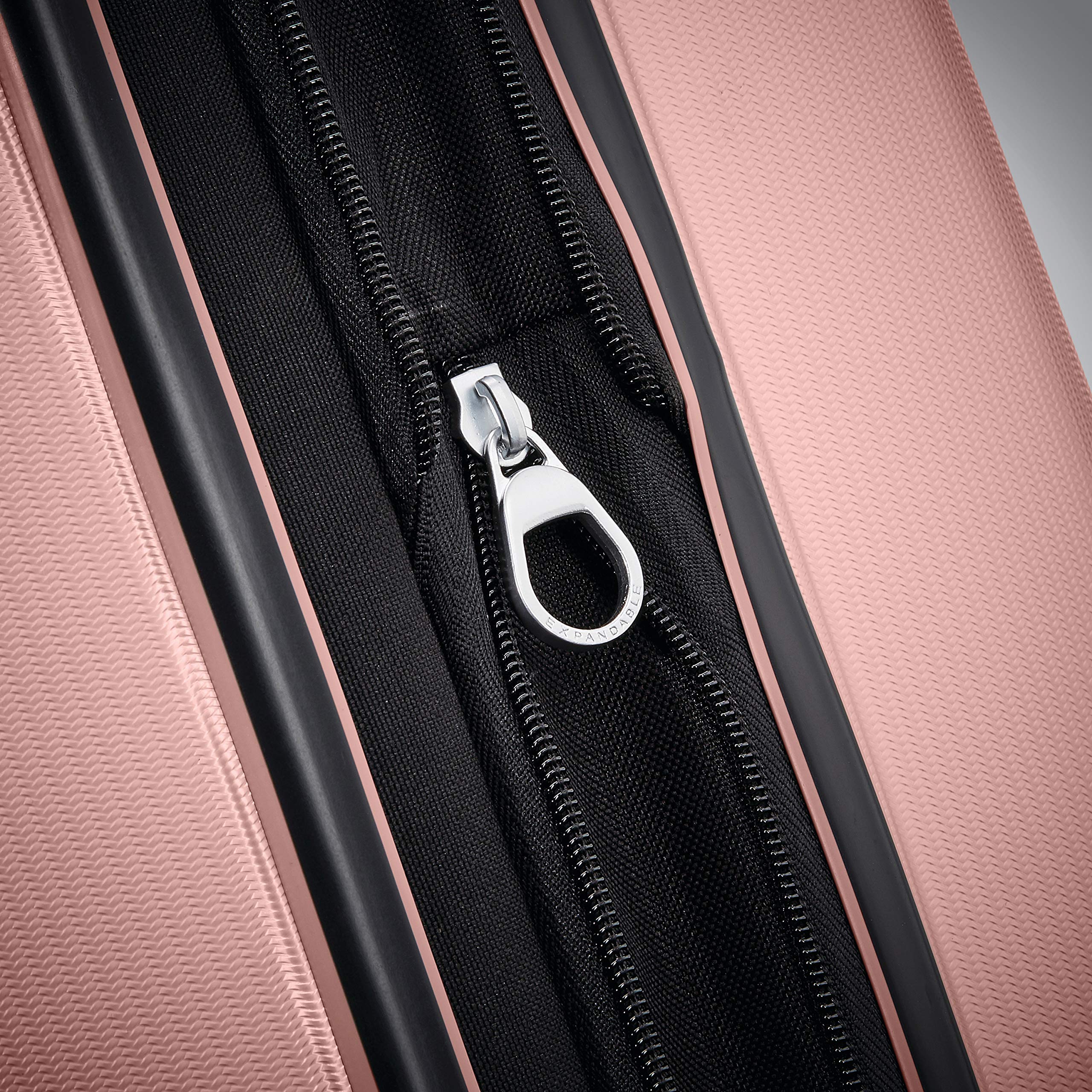 Samsonite Winfield 3 DLX Expandable Hardside Spinner Luggage 25-Inch Checked-Medium Suitcase - Rose | Perfect for Business Travel, Vacation & Airplane Carry-On