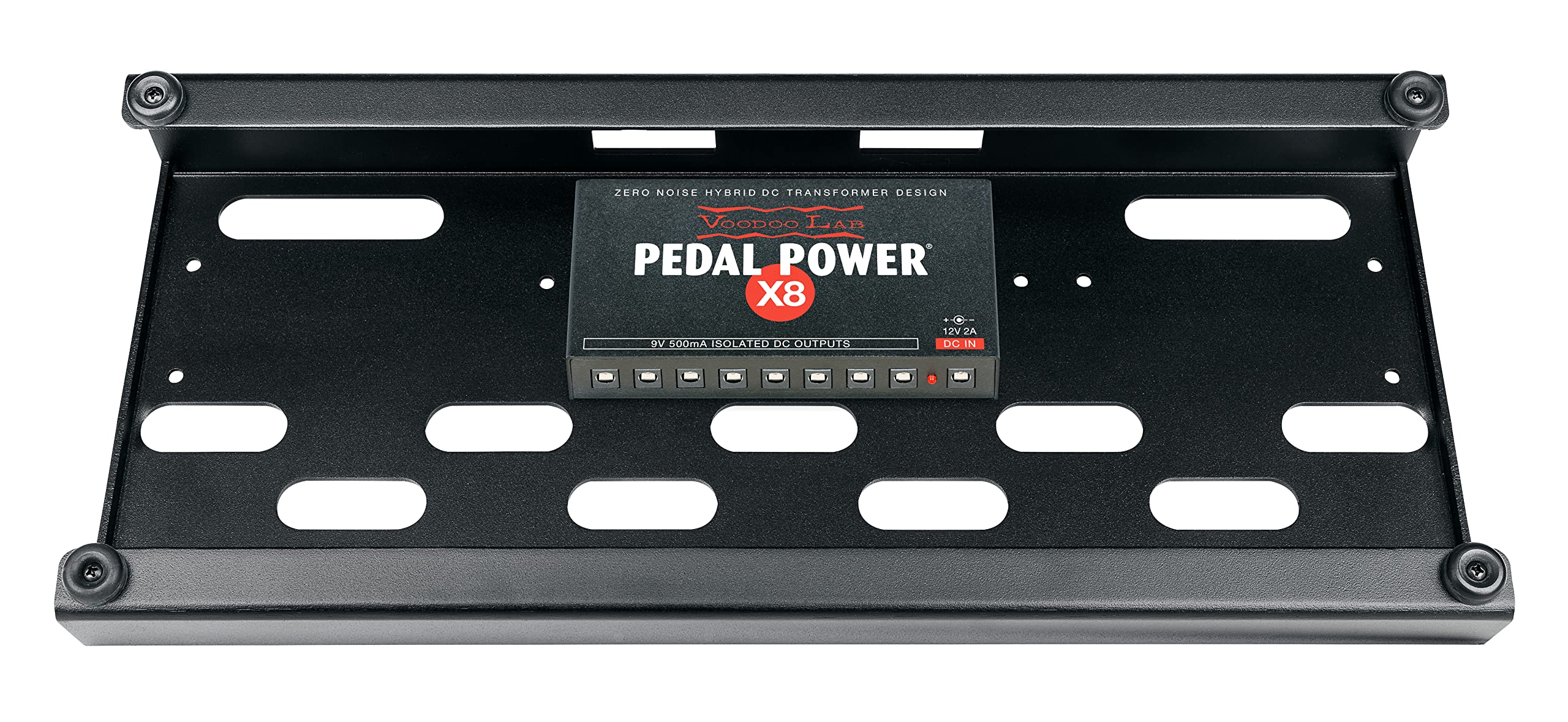 Voodoo Lab Dingbat Small Pedalboard with PPX8 Power Supply - Compact Guitar Effects Pedal Board for Musicians | Perfect for Live Performances & Studio Recording