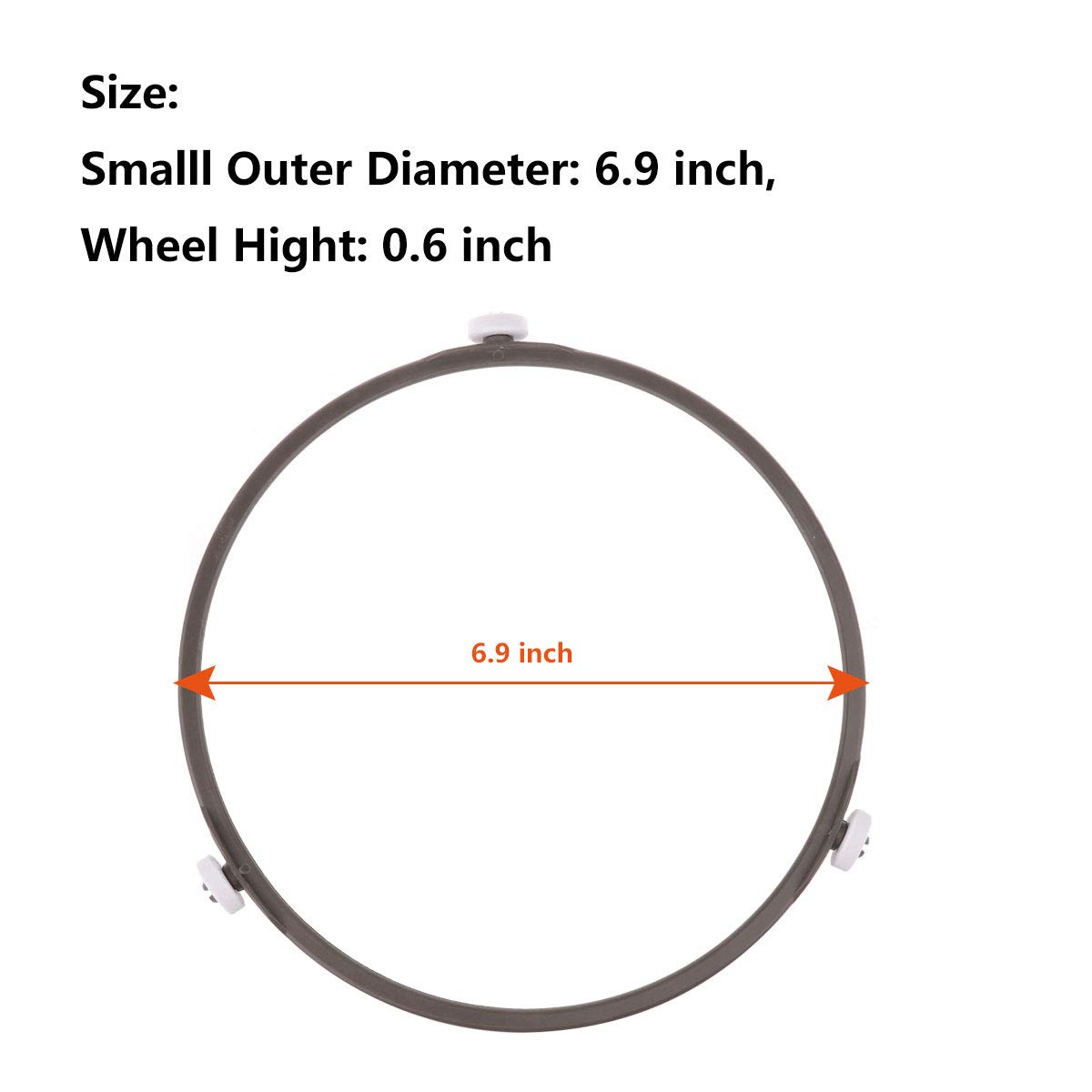Aislor Microwave Turntable Ring - Replacement Rotating Roller Support Ring for Microwave Ovens - Compatible with Small & Large Glass Plate Trays (Brown, Small) - Perfect for Smooth & Quiet Microwave Turntable Rotation