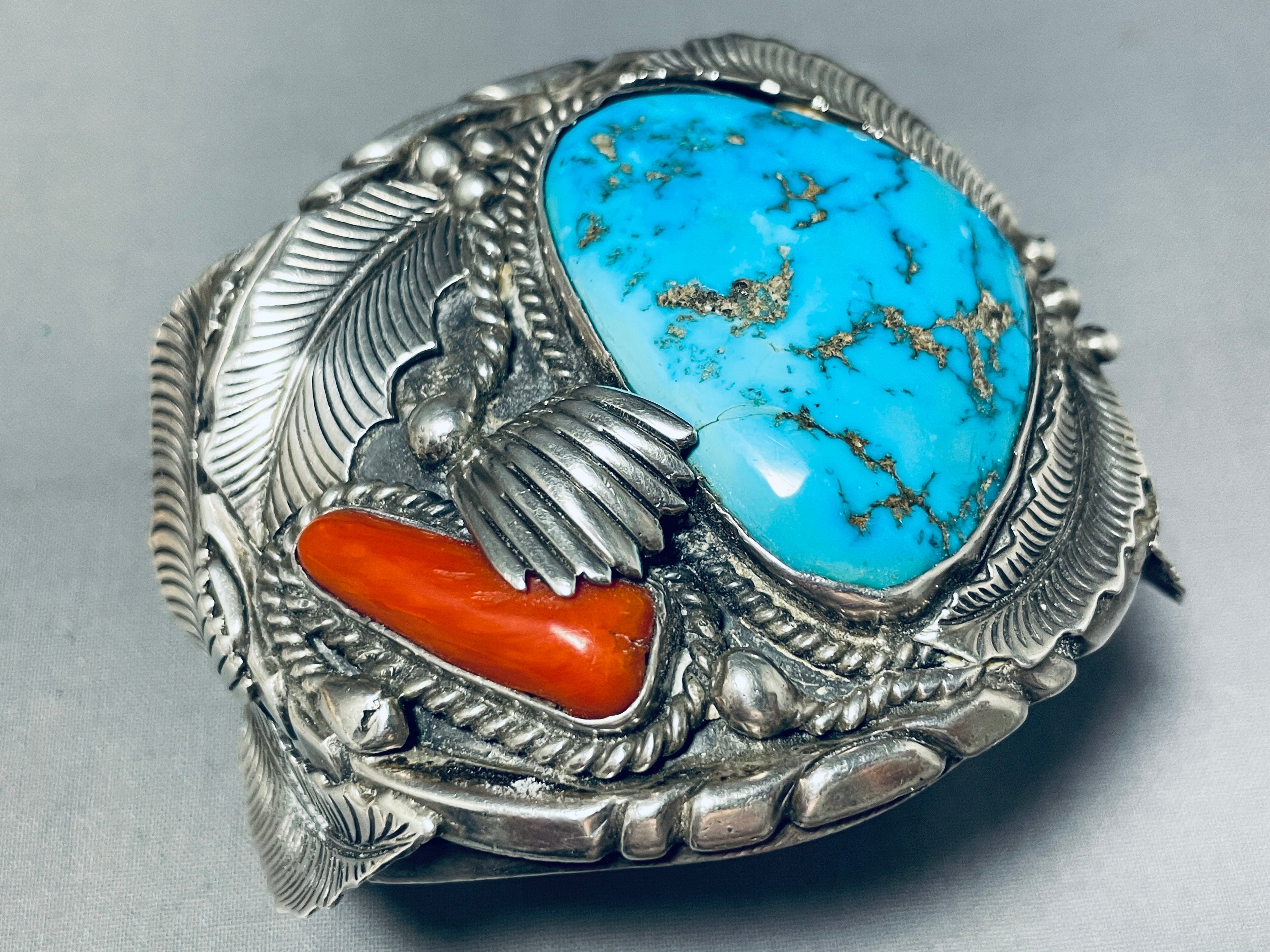 Authentic Vintage Navajo Turquoise Sterling Silver Bracelet - 148g Handcrafted Native American Jewelry for Women - Perfect for Boho, Western & Festival Fashion