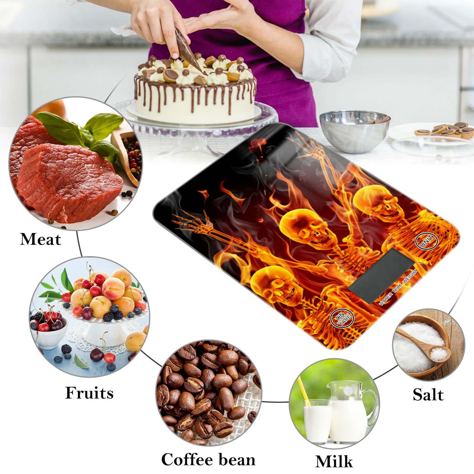 **Waterproof Digital Kitchen Scale - Food Scale with Ounces & Grams for Cooking, Baking, and Weight Loss | Accurate & Durable for Home & Professional Use**