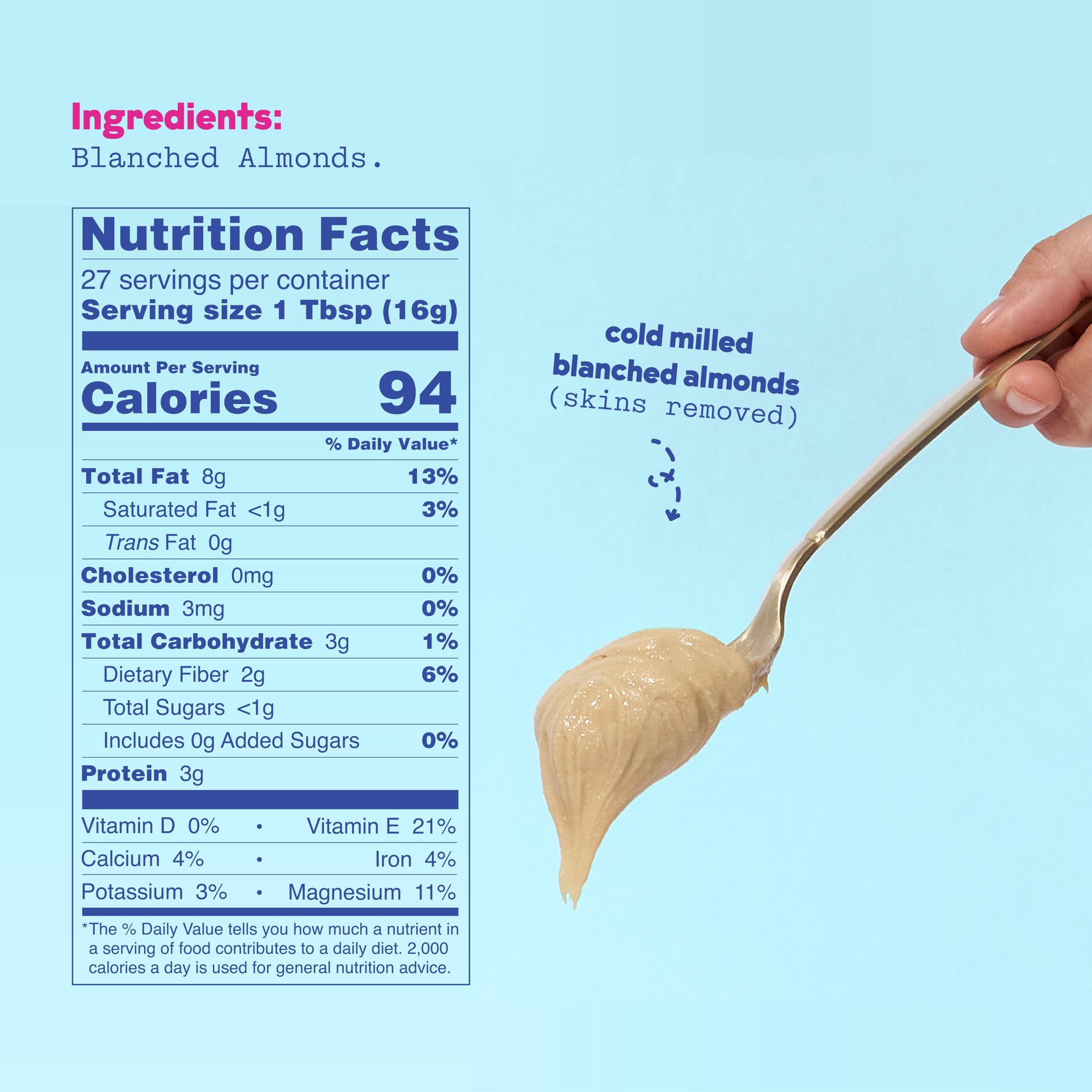 JOI Unsweetened Almond Milk Concentrate Powder - 27 Servings, Makes 7 Quarts Vegan Plant Milk - Dairy Free, Keto, Kosher, Shelf Stable - Perfect for Coffee Creamer, Smoothies, Baking & Cooking - 100% Pure Almonds, No Added Sugar, Gums or Oils - Great for Vegan Lifestyles & Healthy Diets