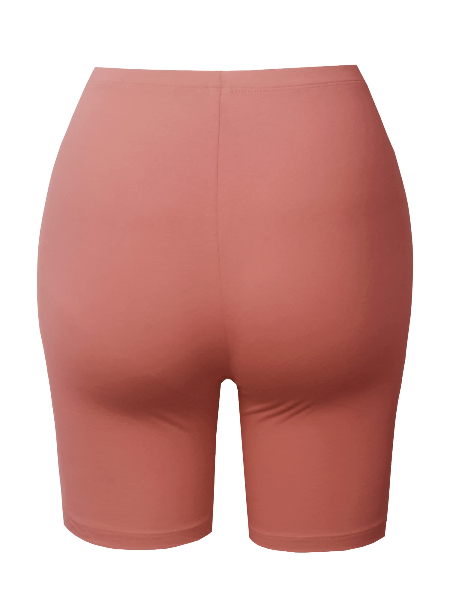 Emma Women's Essential Active Daily Cotton Mid Rise Biker Shorts - Comfortable Workout & Lounge Wear for Yoga, Running, Gym