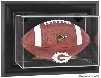 Georgia Bulldogs Framed Football Display Case - Wall Mountable College Football Memorabilia Shadow Box for Jerseys & Collectibles - Perfect for Man Cave, Game Room, or Sports Fan Gift