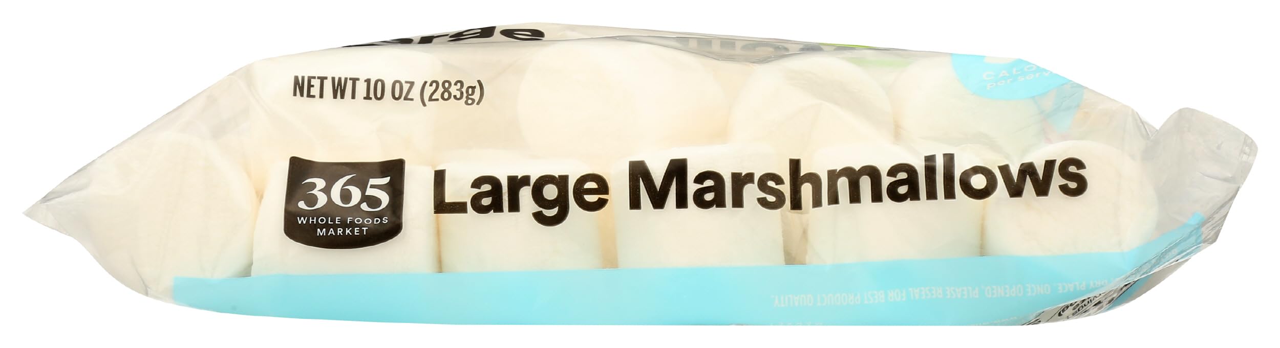 365 by Whole Foods Market Large Marshmallows - 10oz (283g) Premium Campfire Marshmallows for S'mores, Hot Cocoa & Baking - Vegan & Gluten-Free