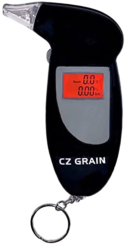 CZ Grain Keychain Breathalyzer - Ultra-Portable Pocket Alcohol Tester for Personal Use | Accurate BAC Detection | Perfect for Parties, Bars & Road Safety