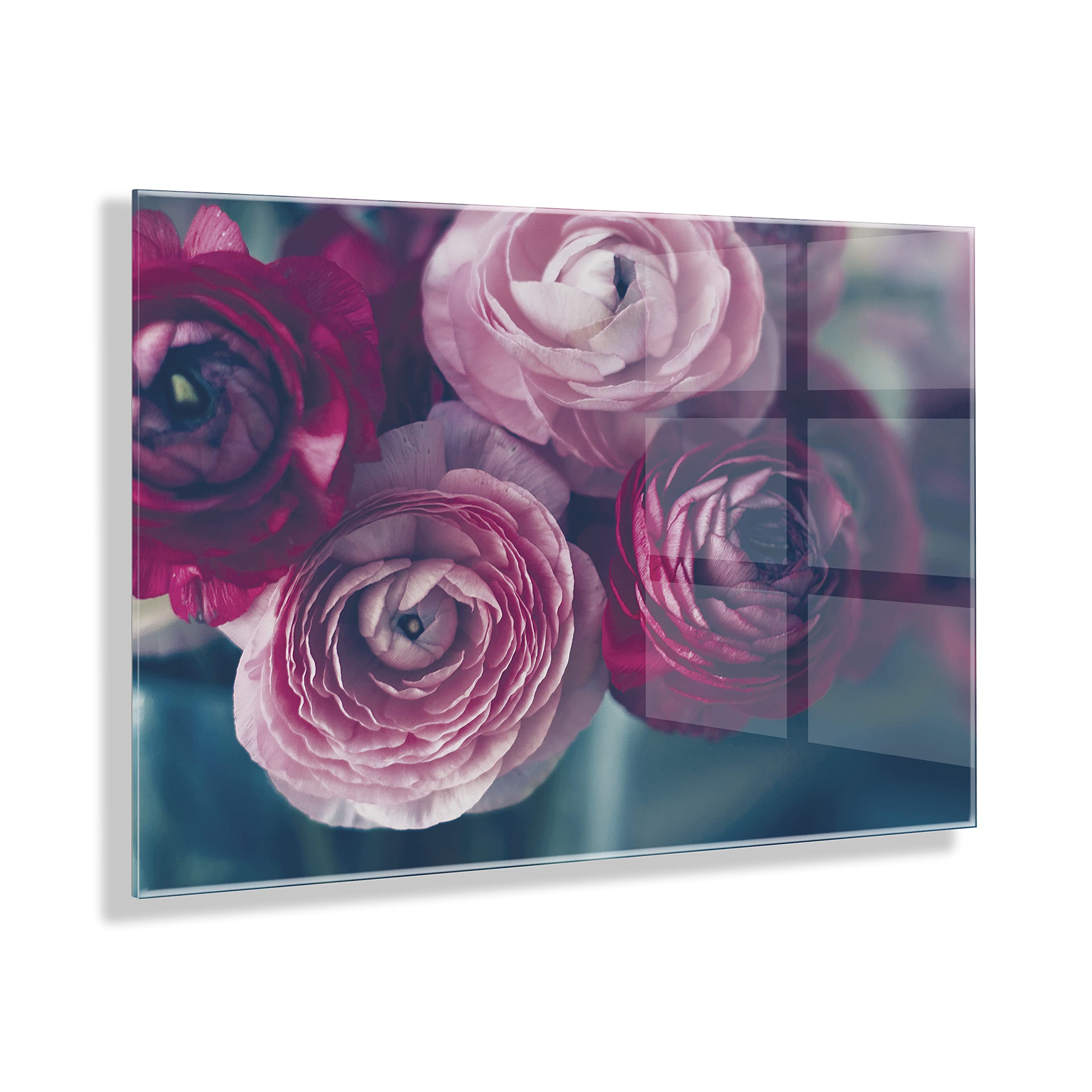 Kate and Laurel Yours Truly Floating Acrylic Floral Wall Art by Kristy Campbell - 23x31 Inch Modern Framed Floral Print for Living Room, Bedroom & Office Decor