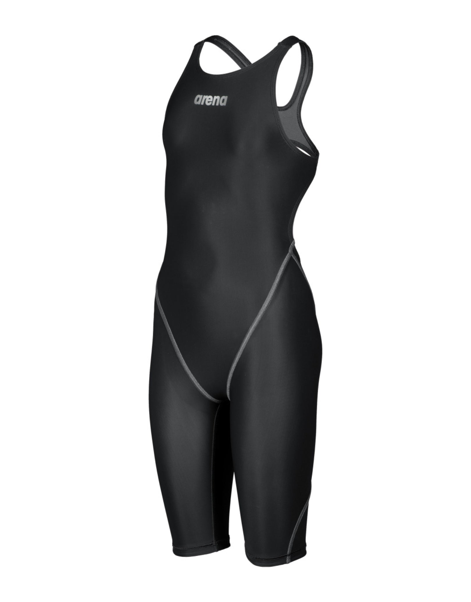 Girls Powerskin ST NEXT Open Back Swimsuit - Black - Perfect for Swimming, Beach, and Pool Activities