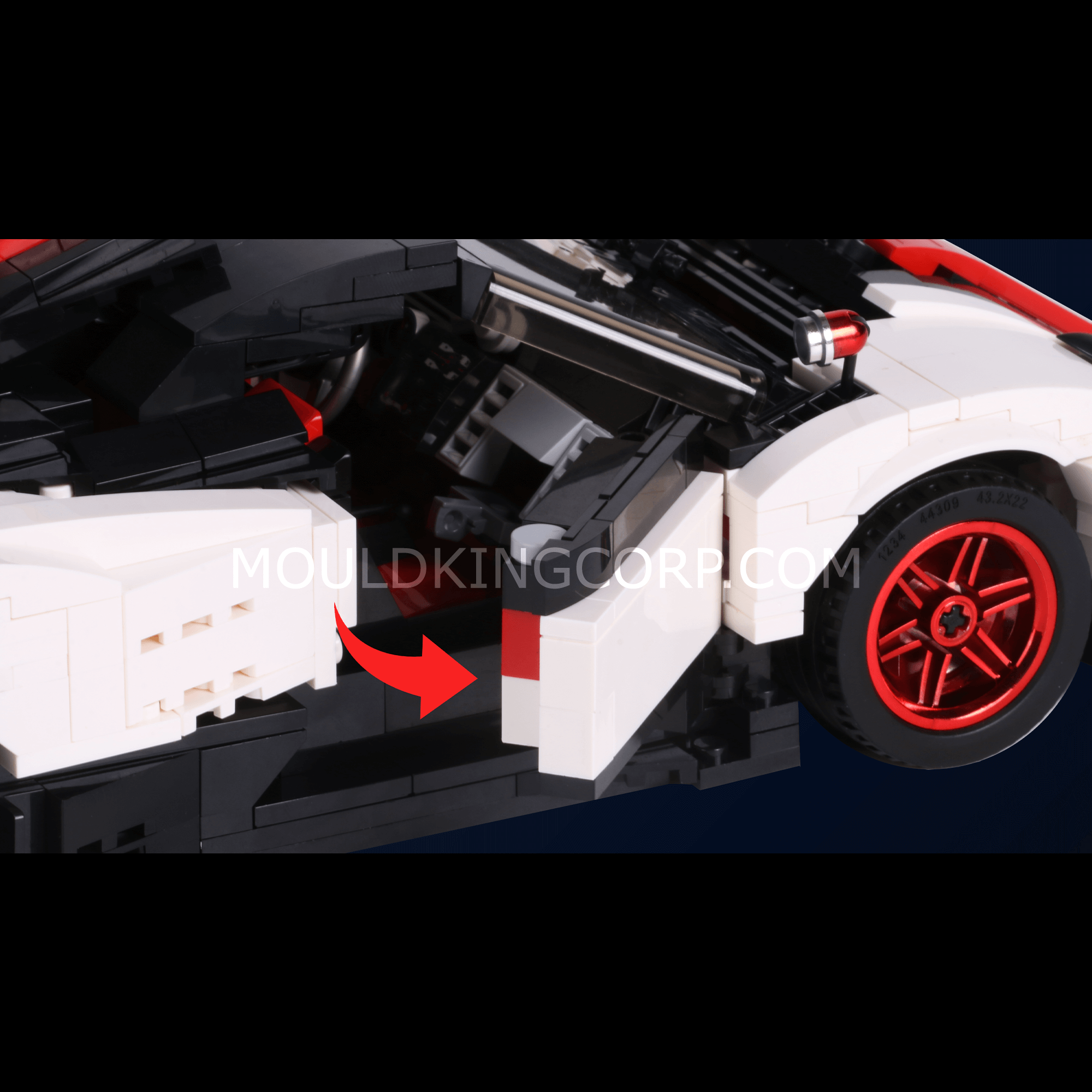 MOULD KING 13105 Zonda Sports Car Building Set - 960 PCS Model Kit for Adults & Teens | STEM Educational Toy | Perfect for Car Enthusiasts & Collectors | Great Gift for Birthday & Christmas | Build & Display in Home Office or Kids Room