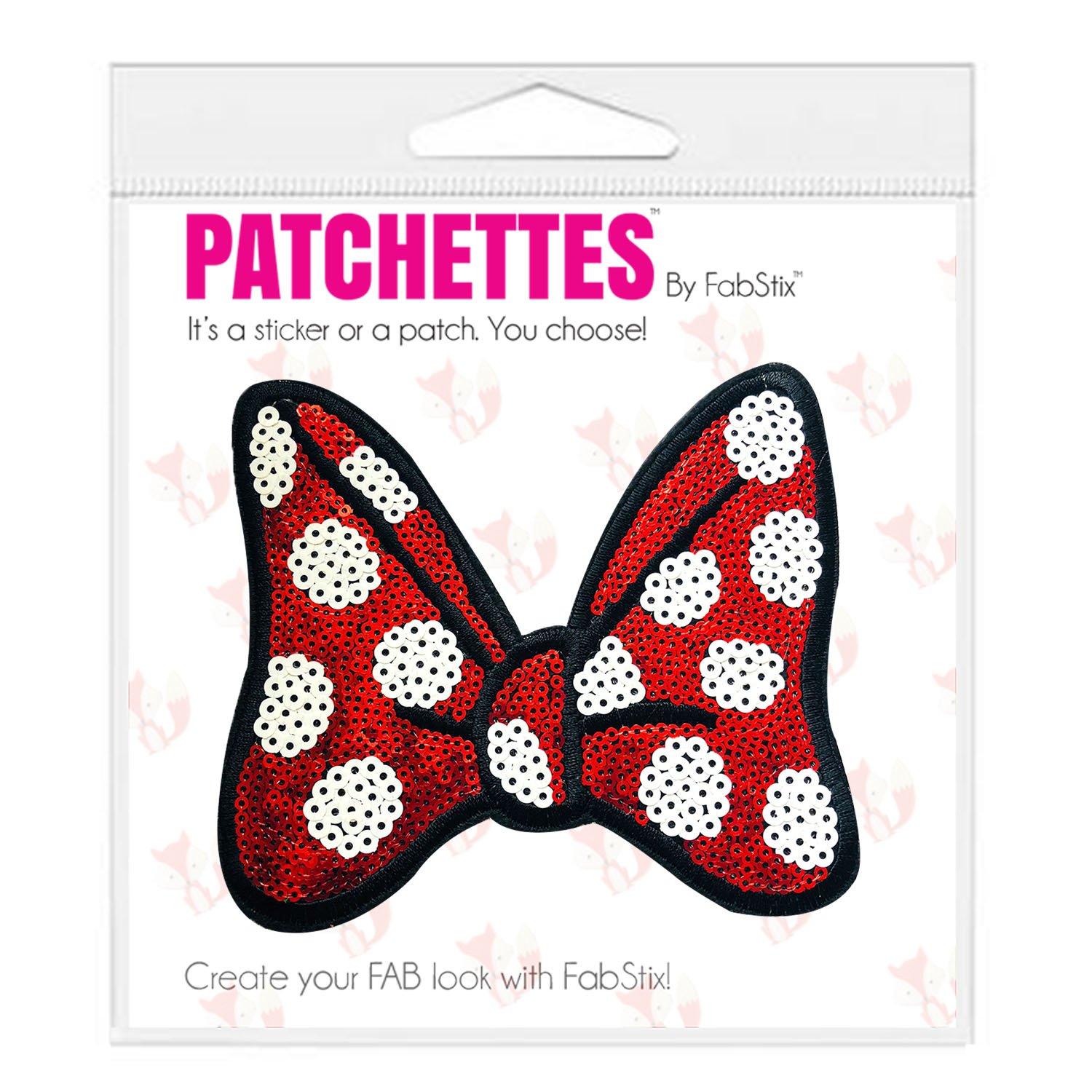 FabStix Sequin Bows Before Bros Iron-On Patch - Medical Grade Latex-Free Applique for Kids, Women & Men | Perfect for Jackets, Jeans, Caps, Bags & Lapels | Fun Fashion Accessory for Parties, School & Everyday Wear