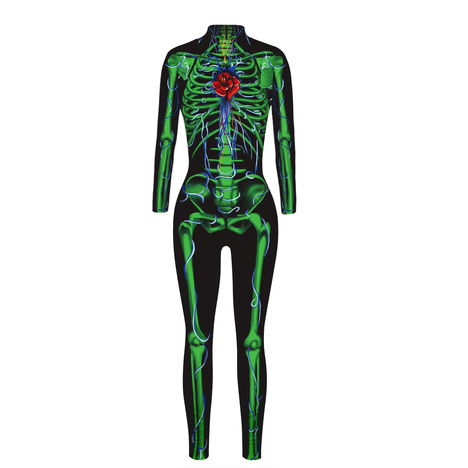Spooky Halloween Skull Jumpsuit for Adults - Scary Costume for Halloween Parties & Cosplay Events