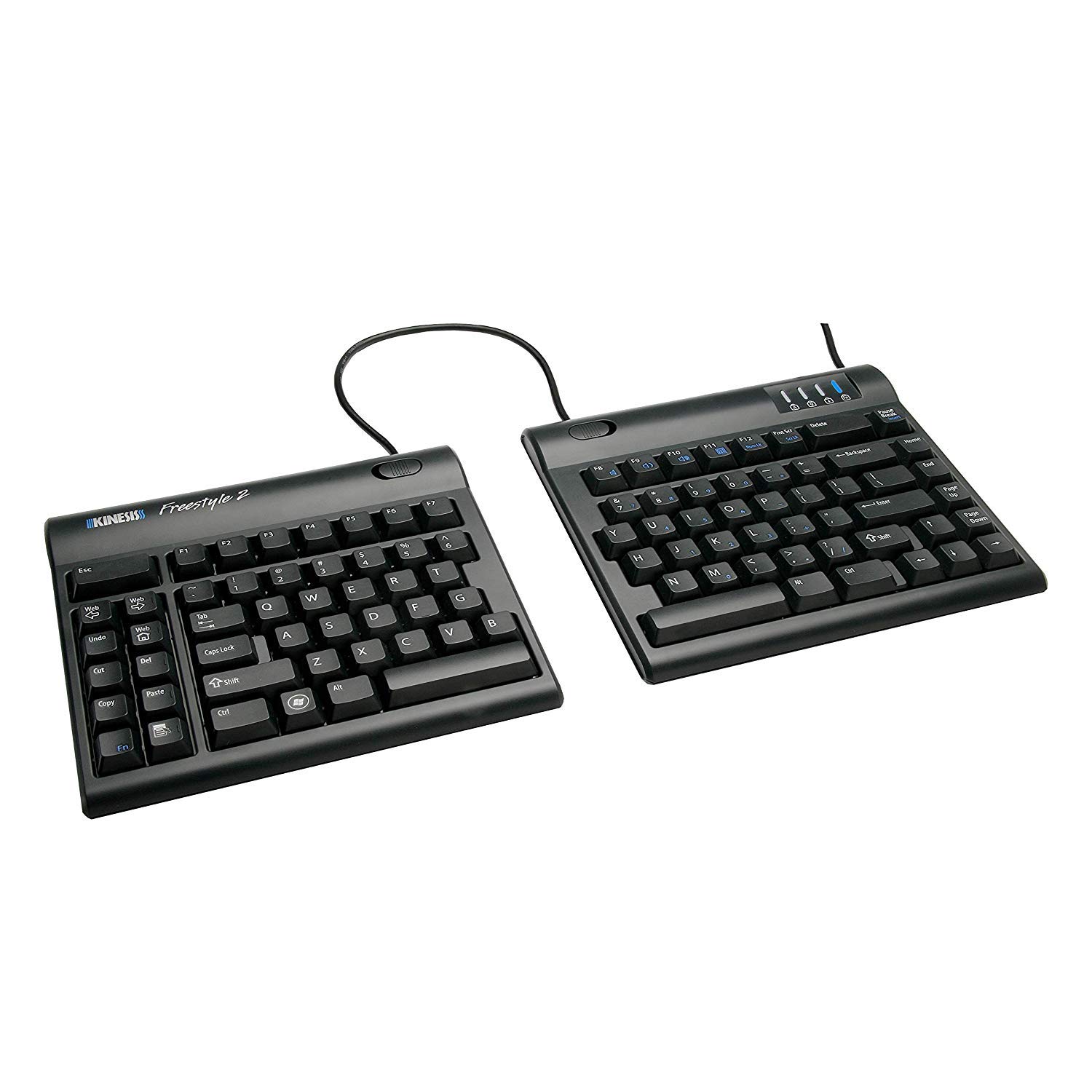 Kinesis Freestyle2 Ergonomic Split Keyboard for PC (KB800PB-US) - Comfortable Typing for Office Work, Gaming & Programming