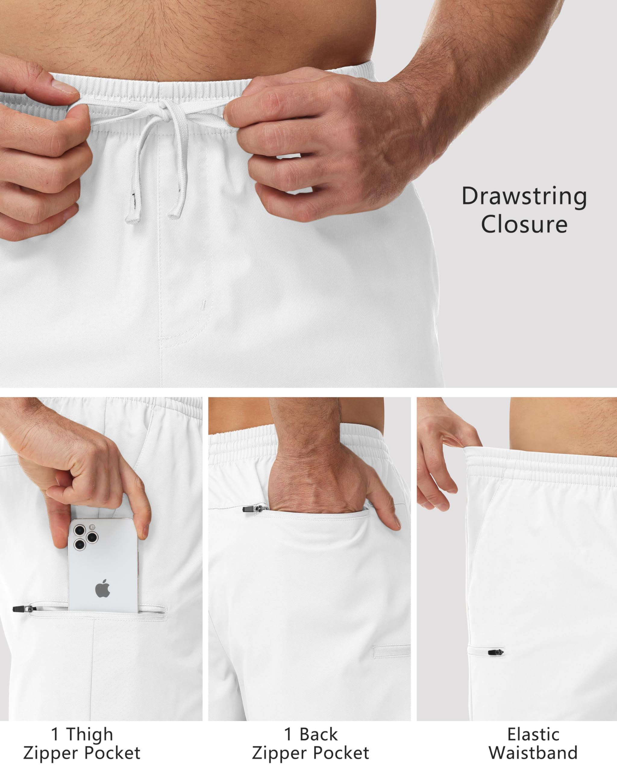 Men's Casual Shorts - Elastic Waist with Drawstring, 9 Inch Inseam, Loose Fit Summer Shorts for Outdoor Activities, Beach, Gym & Travel
