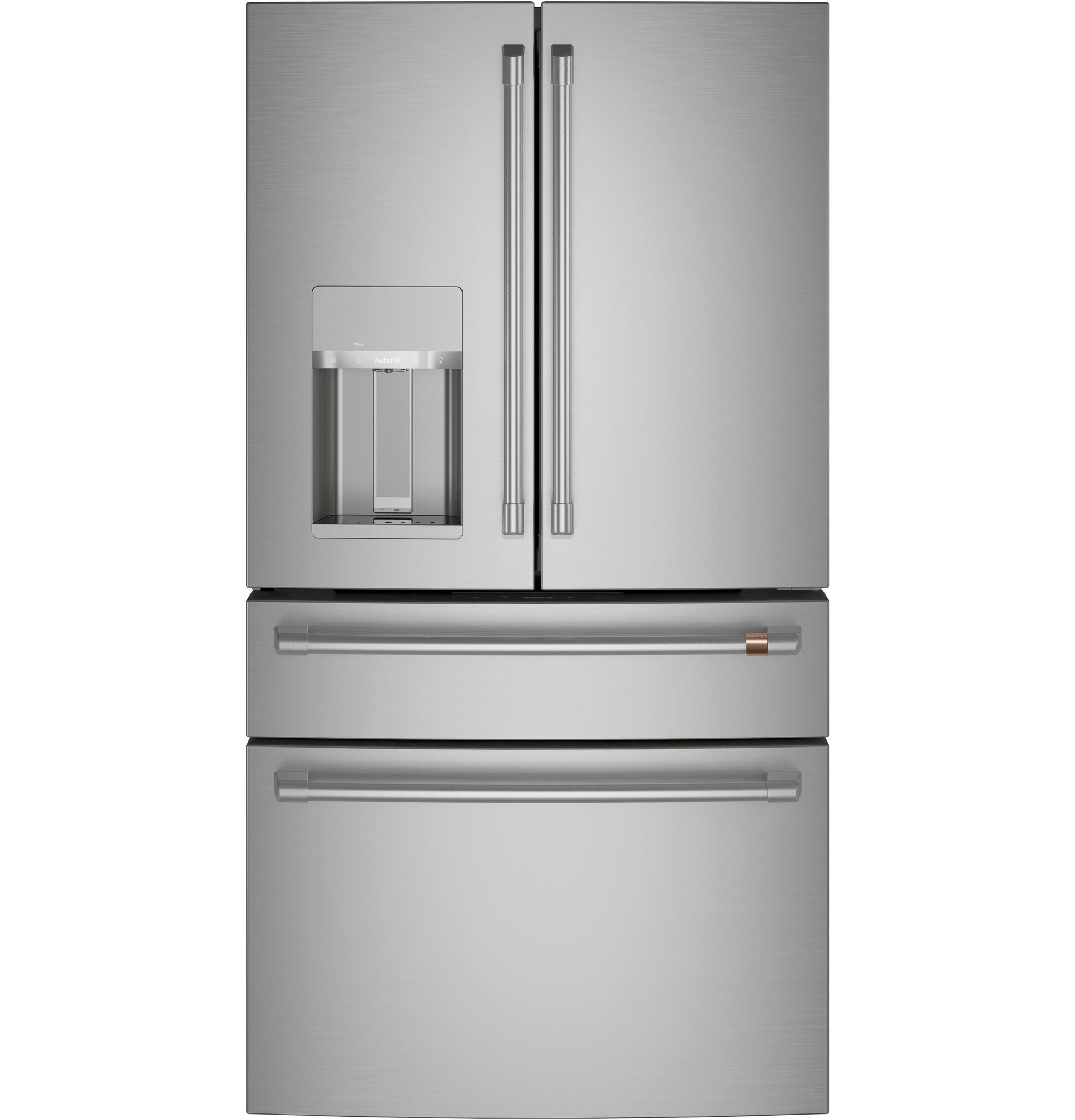 Stainless Steel Smart Counter Depth 4-Door French Door Refrigerator - 22.3 Cu.Ft. Capacity (Model CXE22DP2PS1) - Perfect for Modern Kitchens & Open-Concept Homes
