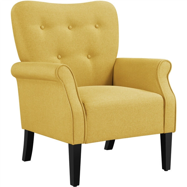 Yaheetech Mid Century Modern Accent Sofa Chair - Stylish Living Room Furniture for Small Spaces, Apartments & Home Office