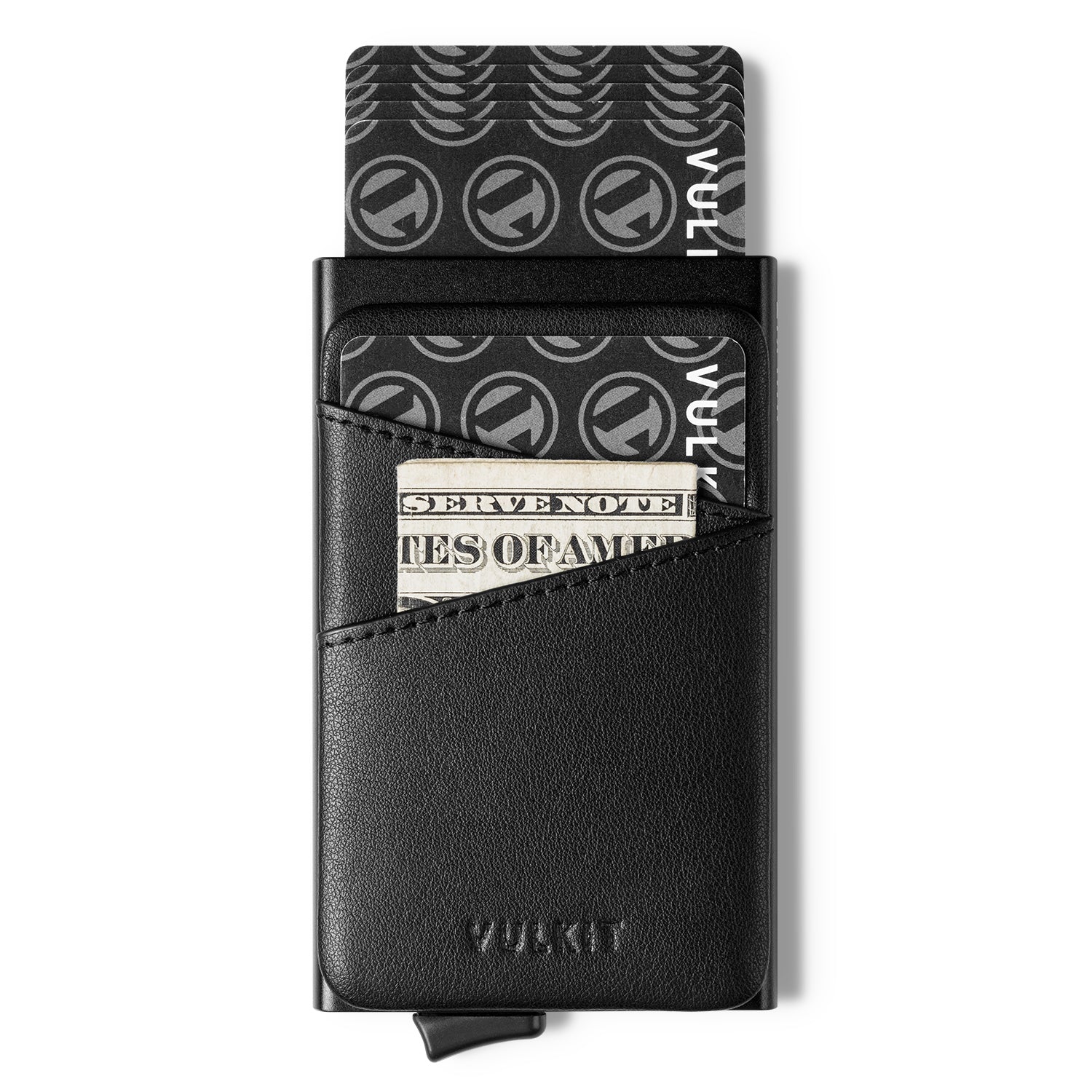 VC106 Minimalist Leather Card Holder with Extra Pocket for Cash & Coins - Slim RFID Blocking Wallet for Men & Women (Perfect for Travel, Everyday Use & Gift)