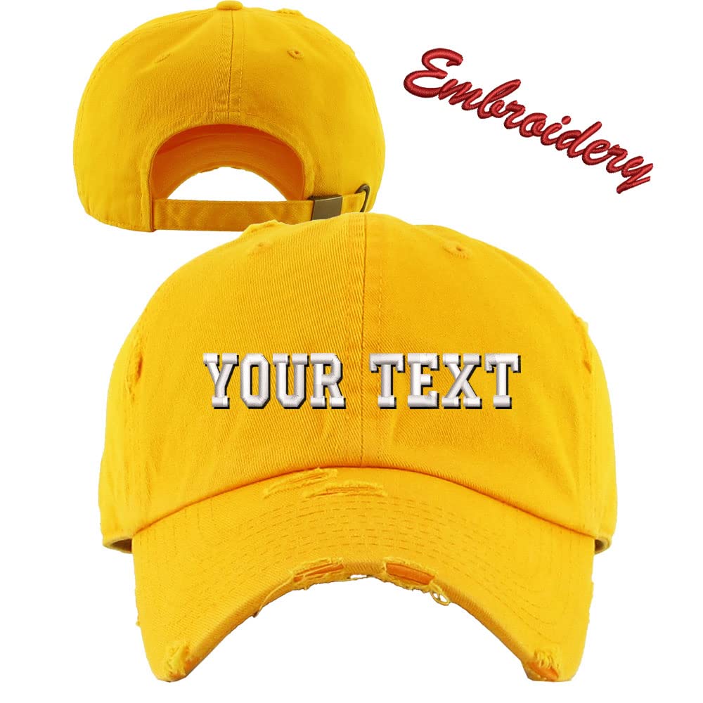 Vintage Distressed Baseball Cap KB4005 - Custom Embroidered & Monogram Hats for Men & Women - Perfect for Sports, Outdoor Activities & Fashion Streetwear