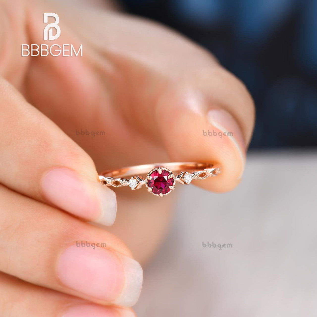 Exquisite 4mm Round Cut Ruby and Diamond Engagement Ring in Yellow Gold - Perfect for Weddings, Anniversaries & Romantic Gift Giving