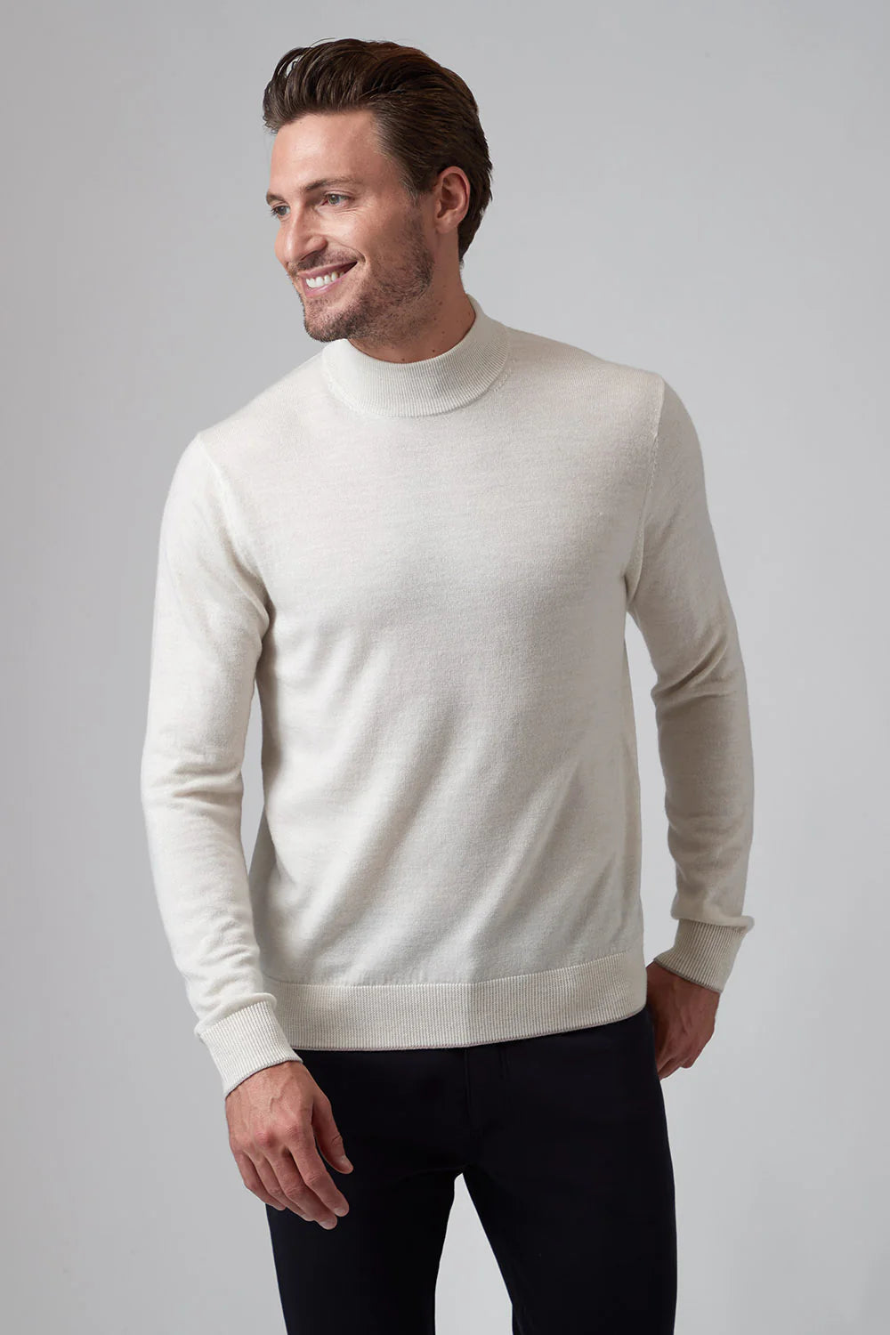 RAFFI SLD LS Mock Neck Sweater for Women - Soft Long Sleeve Knit Pullover - Perfect for Fall & Winter Layering, Office Wear & Casual Outfits