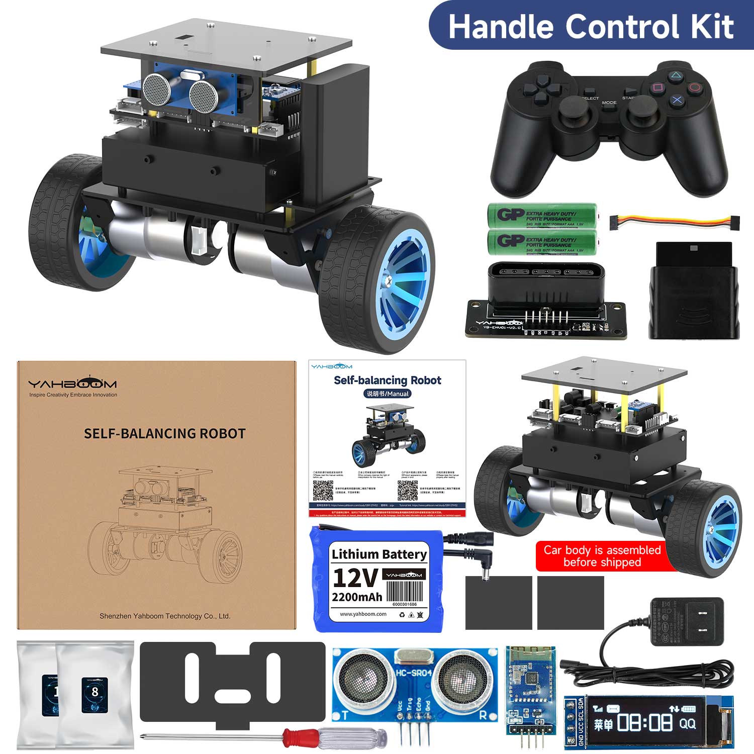 STM32 Self Balancing Robot Car Kit - 4KG Load Capacity for DIY Robotics Projects | STEM Learning & Home Automation