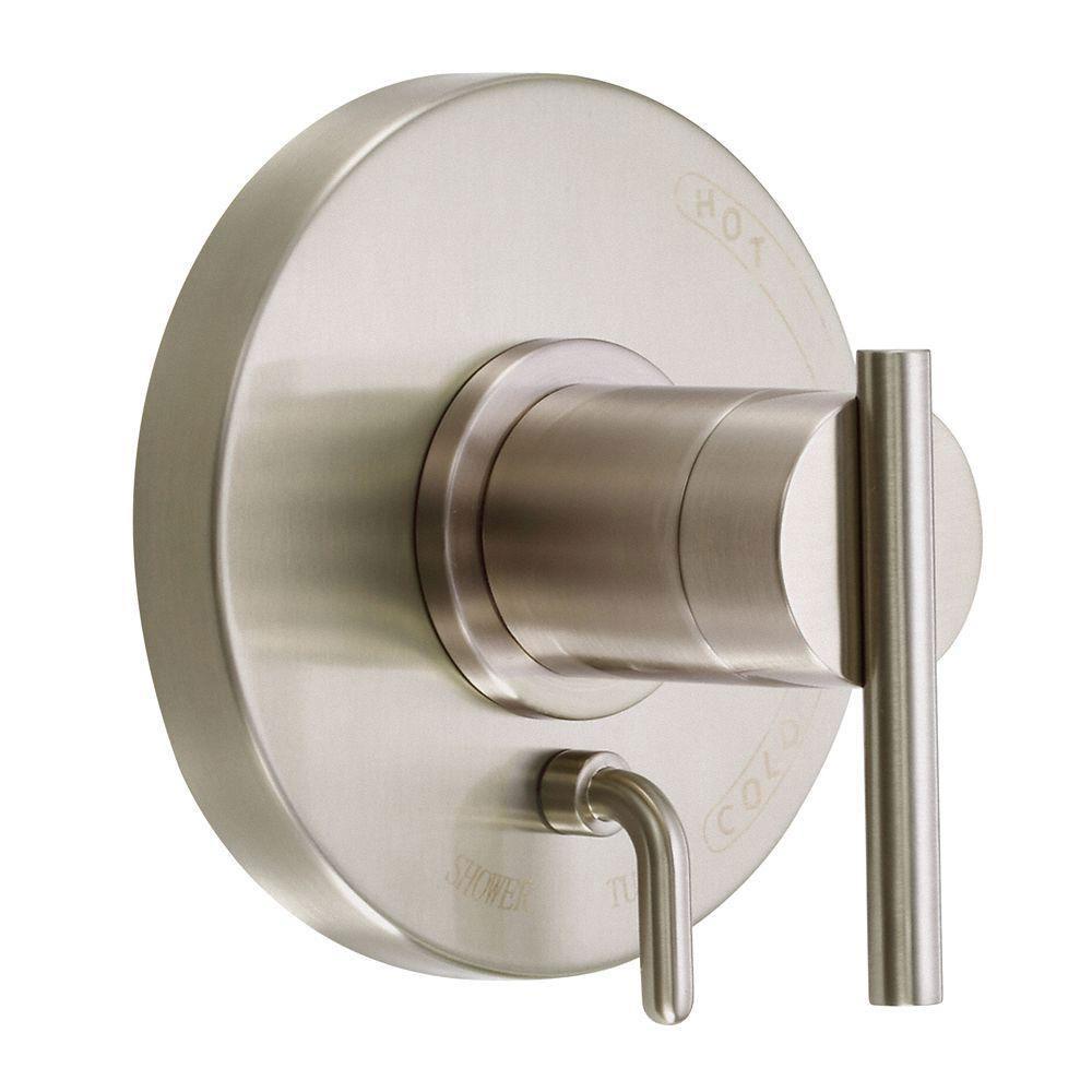 Danze Parma Single Trim Kit for Shower Valve Only with Diverter in Brushed Nickel Finish - Compatible with Danze Parma Valves (Sold Separately) Model 551475 - Perfect for Bathroom Renovation and Modern Shower Installation