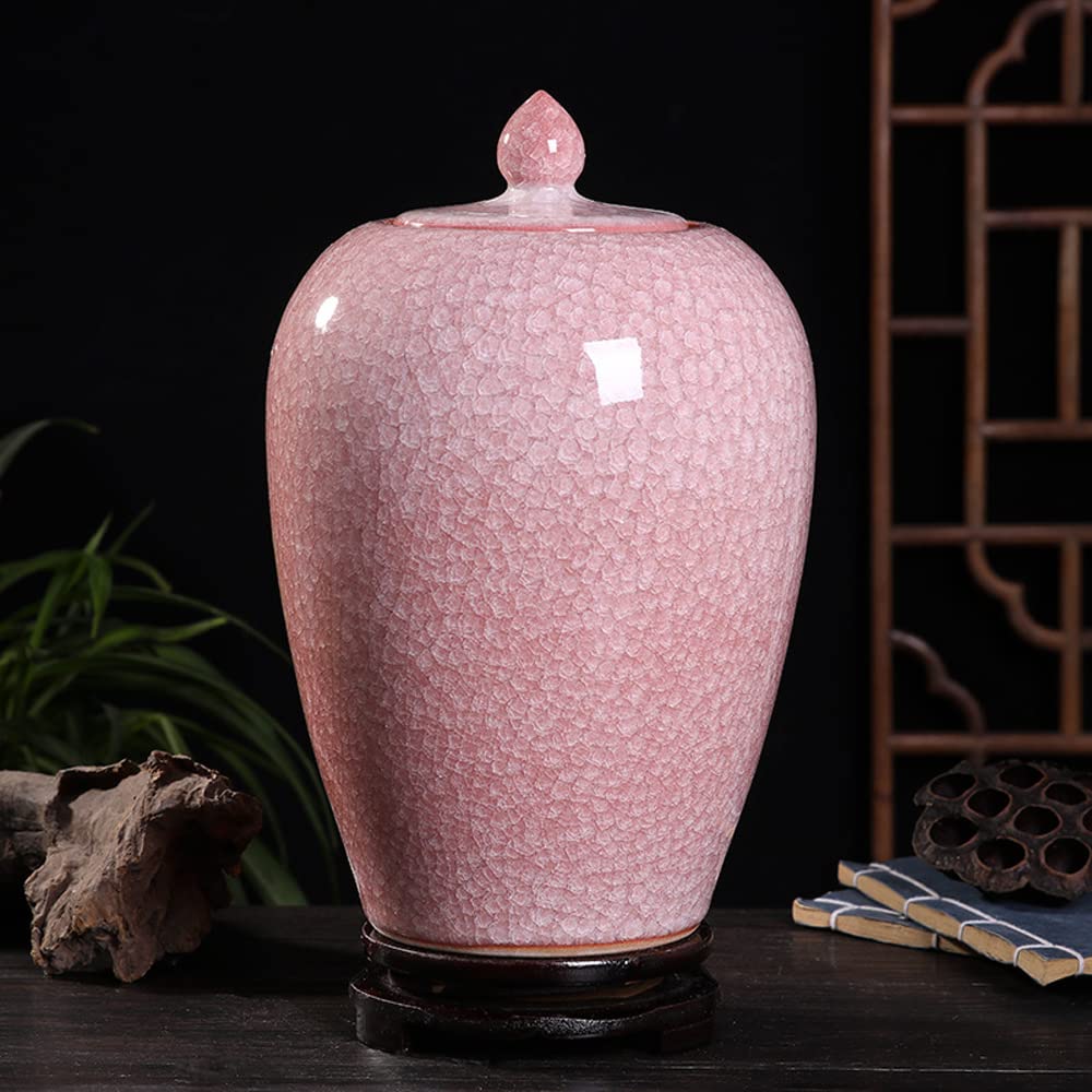 Hand-Painted Ceramic Storage Containers - Airtight Rice, Flour & Cereal Canisters with Chinoiserie Ice Cracked Design - Perfect for Kitchen Pantry Organization & Dry Food Storage