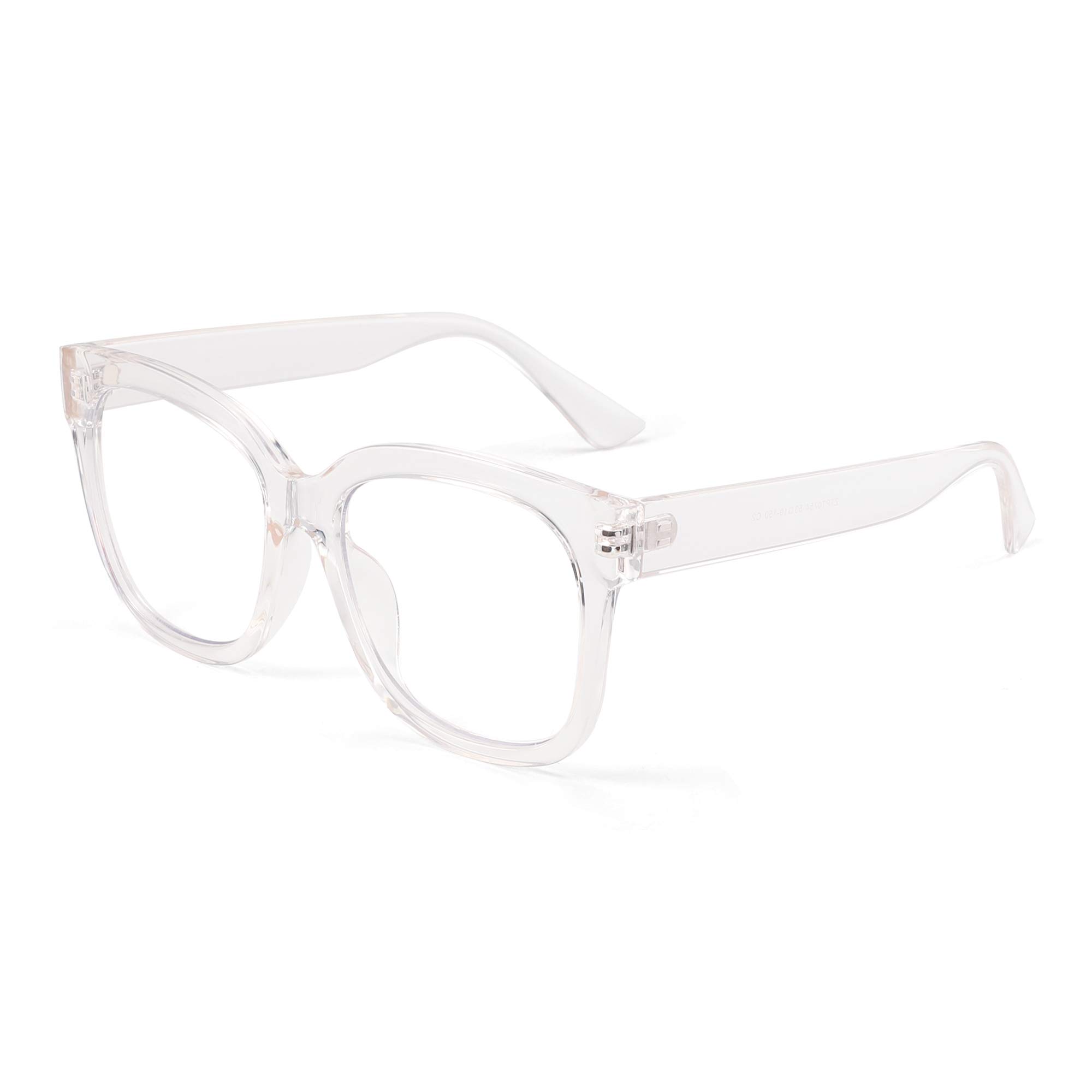 JIM HALO Oversized Blue Light Blocking Glasses for Women - Square Chunky Computer Glasses to Reduce Eye Strain & Fatigue - Perfect for Gaming, Working & Screen Time