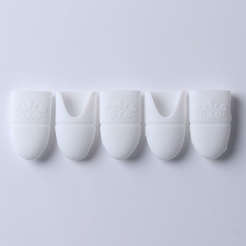 5Pcs Silicone UV Gel Nail Polish Remover Wraps Kit - Soak Off Cap Clips for Manicure (Pink, White, Black) | DIY Nail Art Tools for Salon & Home Use | Perfect for Gel Polish Removal & Nail Care