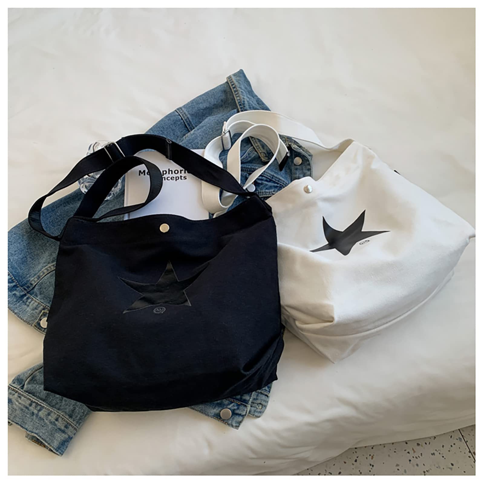Stylish Unisex Canvas Shoulder Bag - Durable Leather Messenger Bag for Men & Women - Perfect for Travel, Work & Everyday Use