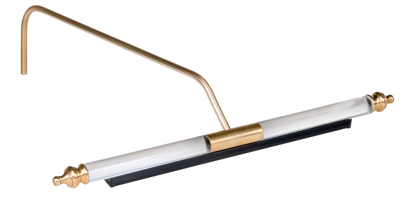Remote Controlled LED Art and Picture Light - Plug-in Classic Series with Clear Acrylic & Brass Finial | USA Made | Perfect for Gallery, Museum, and Home Decor Lighting
