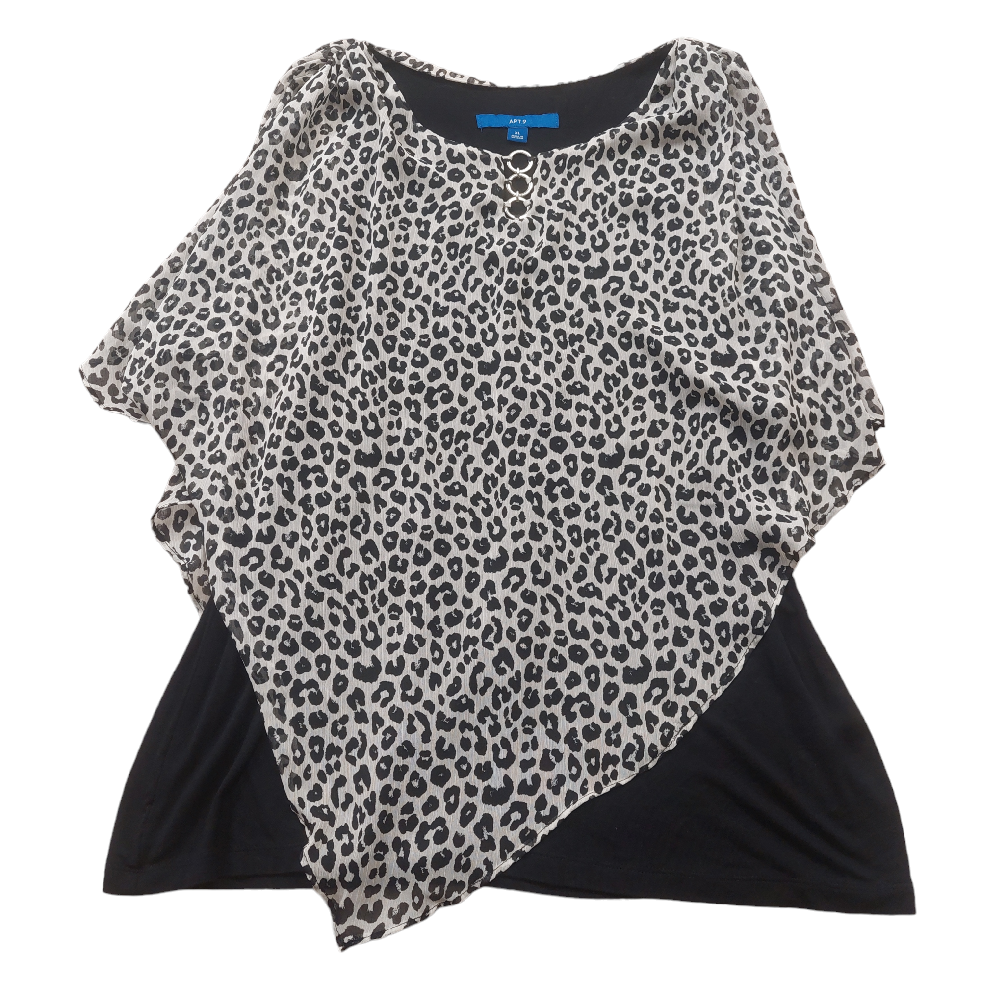 Stylish Animal Print Short Sleeve Top for Women - Size XL by Apt 9 | Perfect for Casual Outings, Parties & Summer Fashion