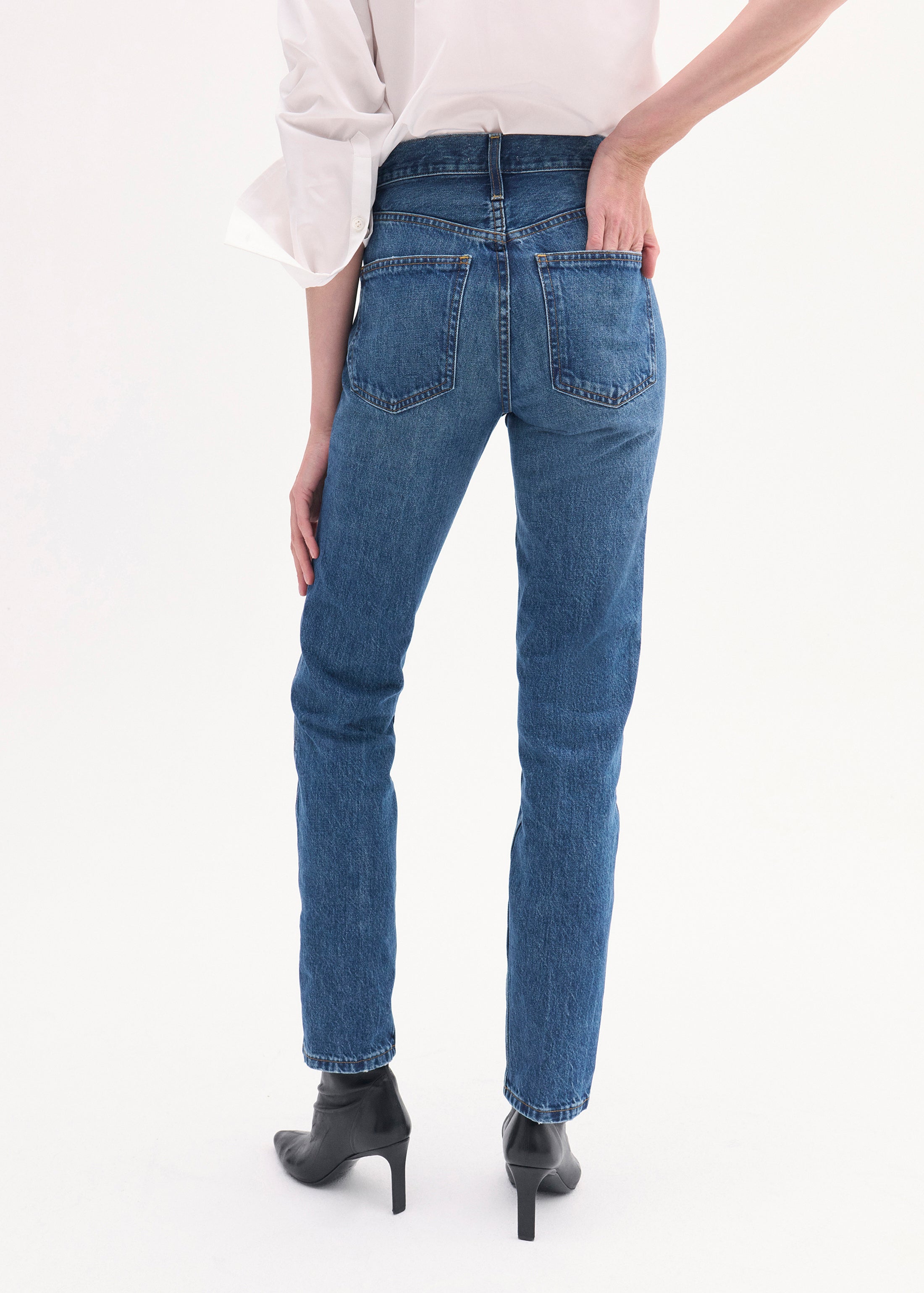 Best High Rise Skinny Jeans for Women - Stretch Denim Indigo Blue - Perfect for Casual Wear & Night Out