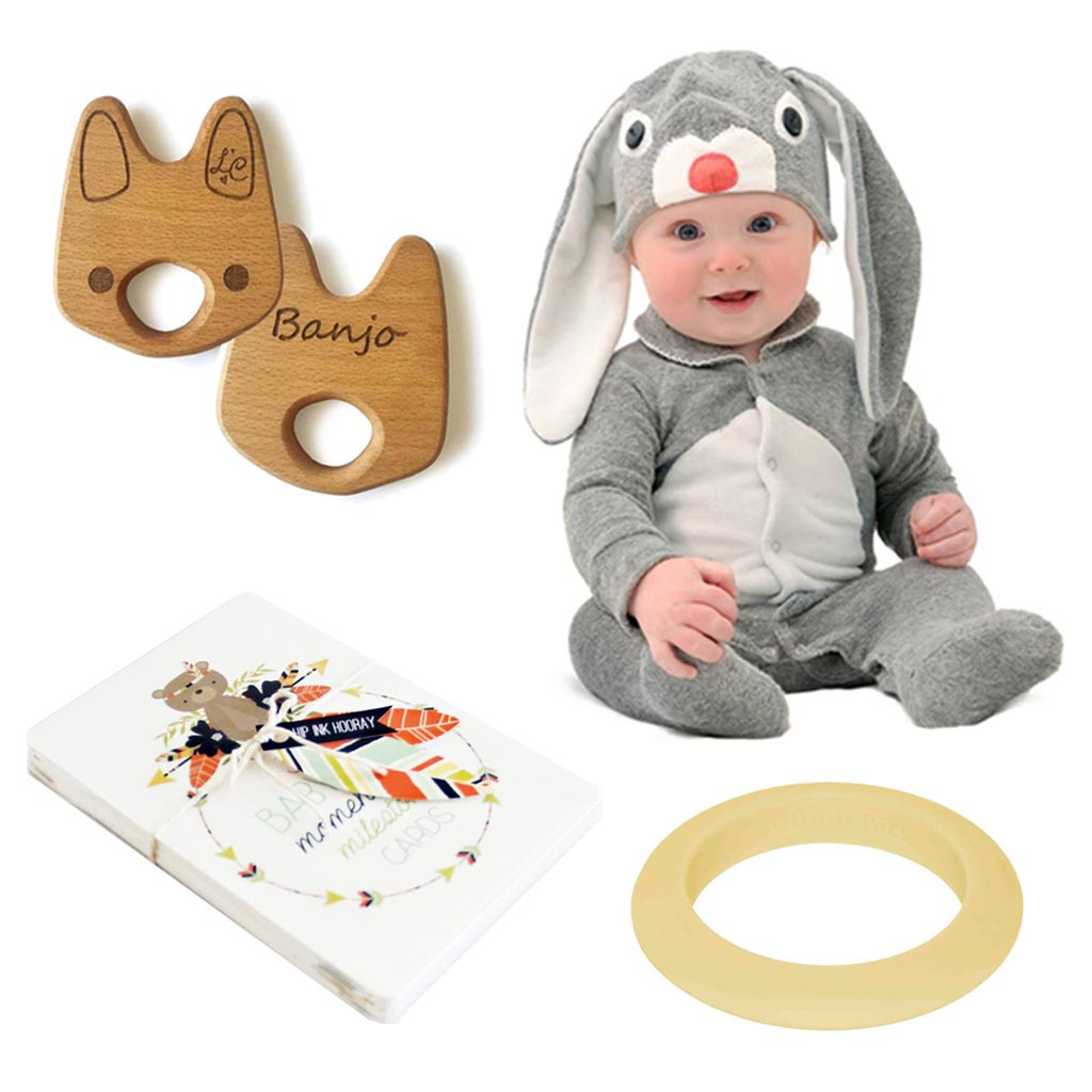 Adorable Bunny Themed Baby Boy Gift Basket - Perfect for Newborn Showers, Birthdays & Special Occasions