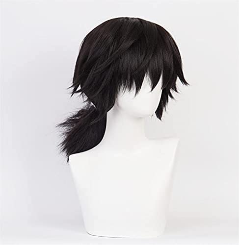 Tomioka Giyuu Demon Slayer Cosplay Costume - Heat Resistant Synthetic Wig for Men & Women | Kimetsu no Yaiba Anime Halloween Outfit - Perfect for Conventions, Cosplay Events & Halloween Parties