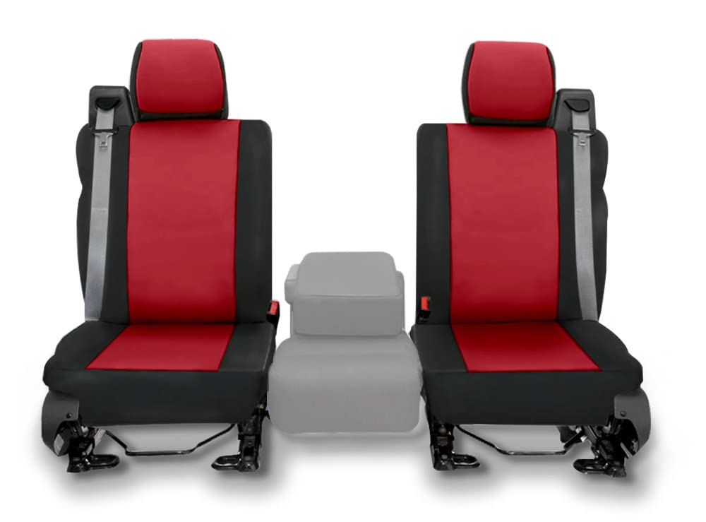 Custom Fit Neoprene Seat Covers for 2004-2008 Ford F150 Pickup Truck - Red Rose & Black Sides (Driver & Passenger) - Durable Protection & Comfort for Work & Road Trips
