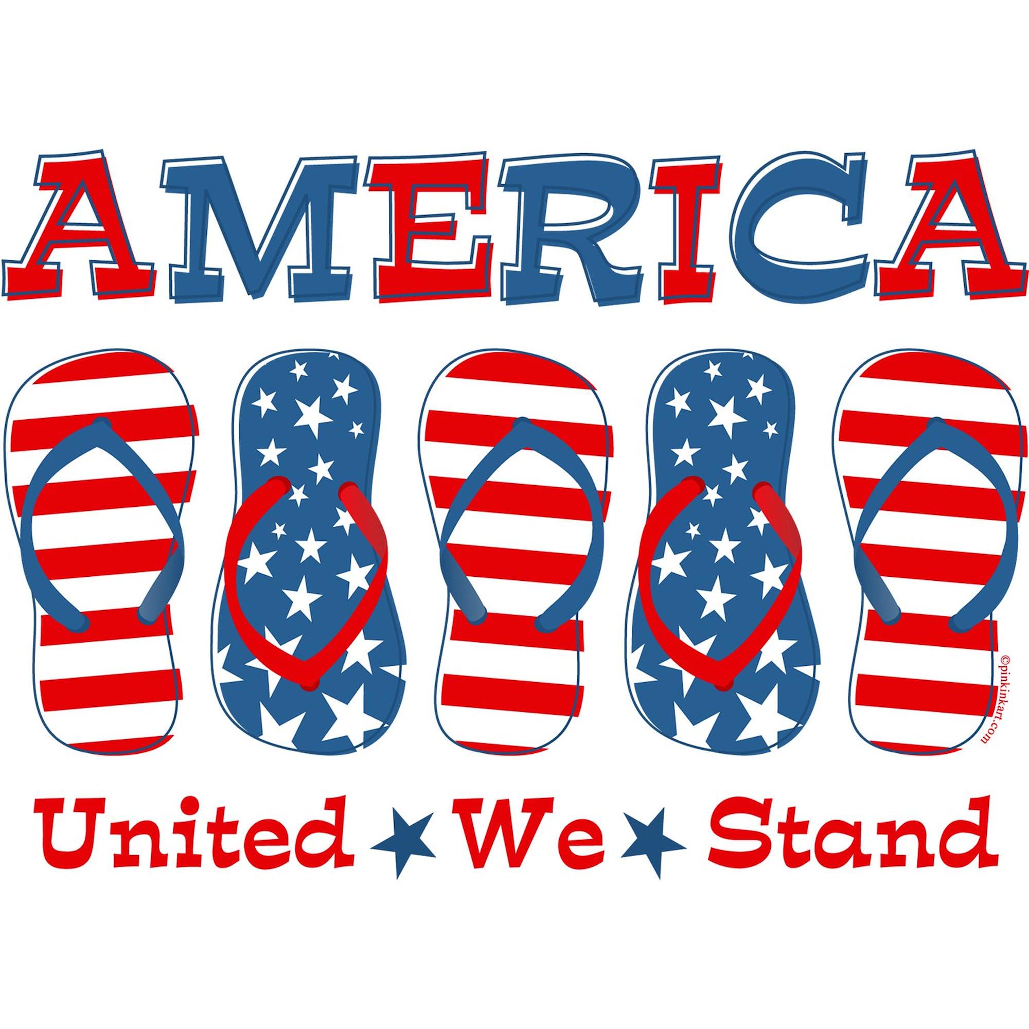 Patriotic Flip Flop Oval Car Bumper Sticker - USA Flag Design - Perfect for Cars, Trucks, Laptops & Water Bottles - Show Your American Pride Anywhere!