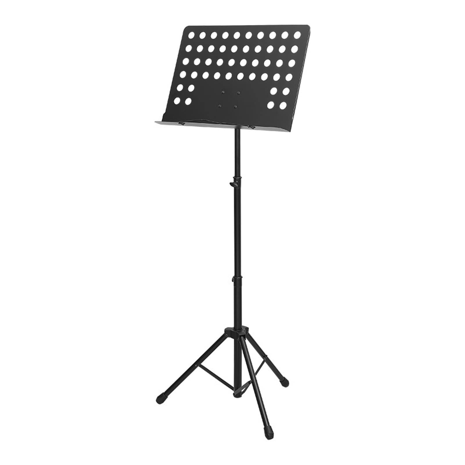 Portable Foldable Music Stand - Adjustable Height Black Sheet Music Holder for Guitar, Drum, Violin, Piano & Guzheng | Home, Studio & Stage Use