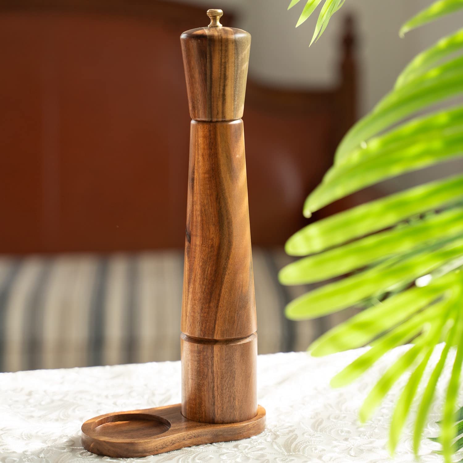 Premium Acacia Wood Salt and Pepper Mill Tray - 6cm/2.36