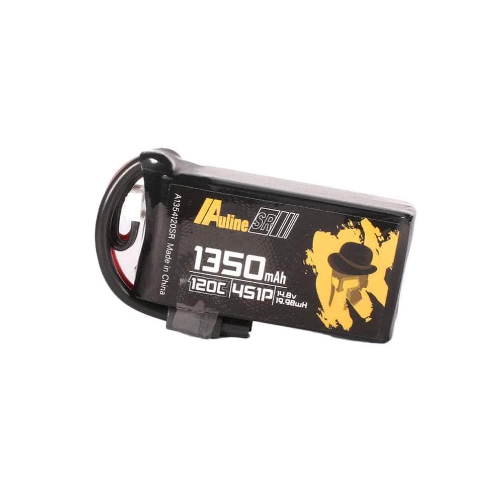Auline SR 14.8V 4S 1350mAh 120C LiPo Battery with XT60 Connector - High Performance RC Car Drone Battery for Racing, FPV, and Hobby Use