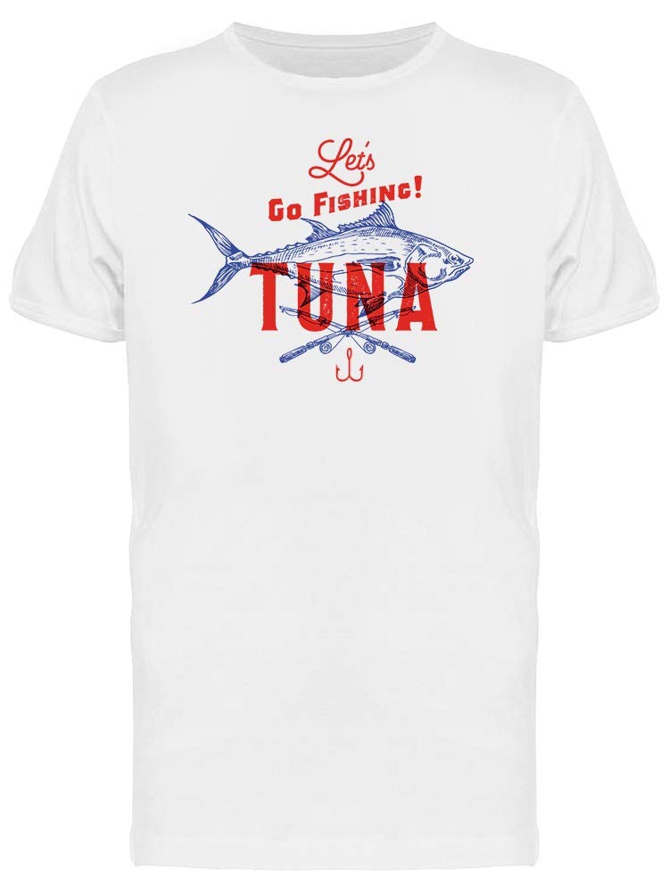 Men's Go Fishing Tuna Graphic T-Shirt - Comfortable Casual Tee for Outdoor Fishing & Summer Activities