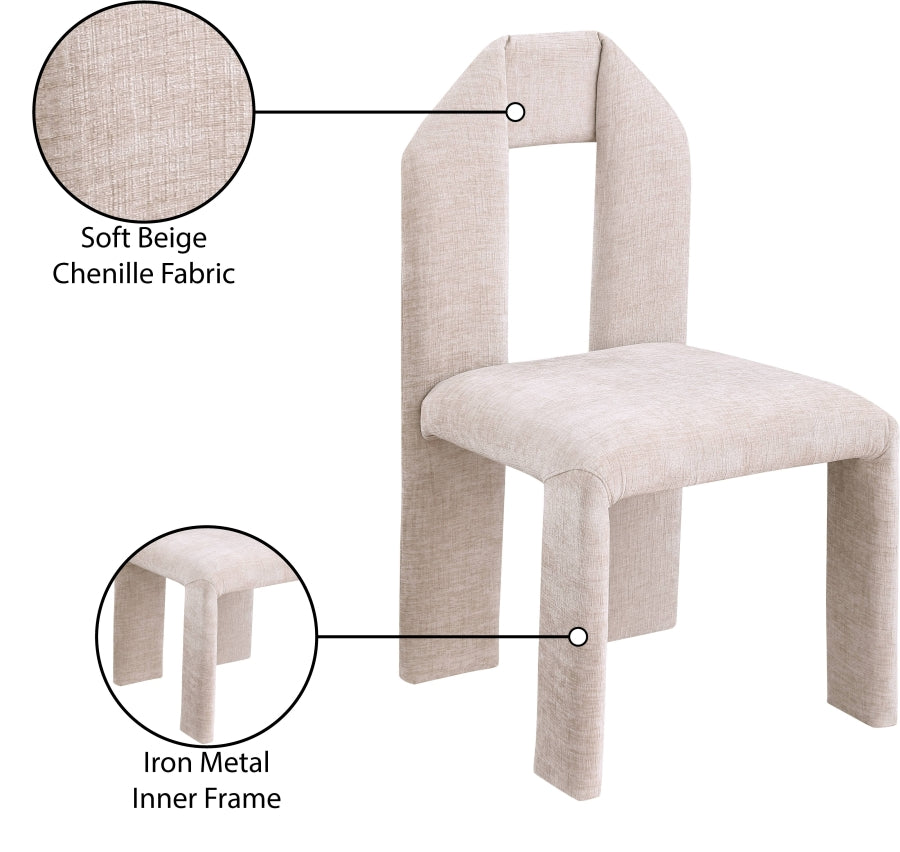 Luxury Bennett Chenille Fabric Dining Chair - Soft & Durable Upholstered Seat for Elegant Home Decor, Kitchen, Dining Room, and Office Use