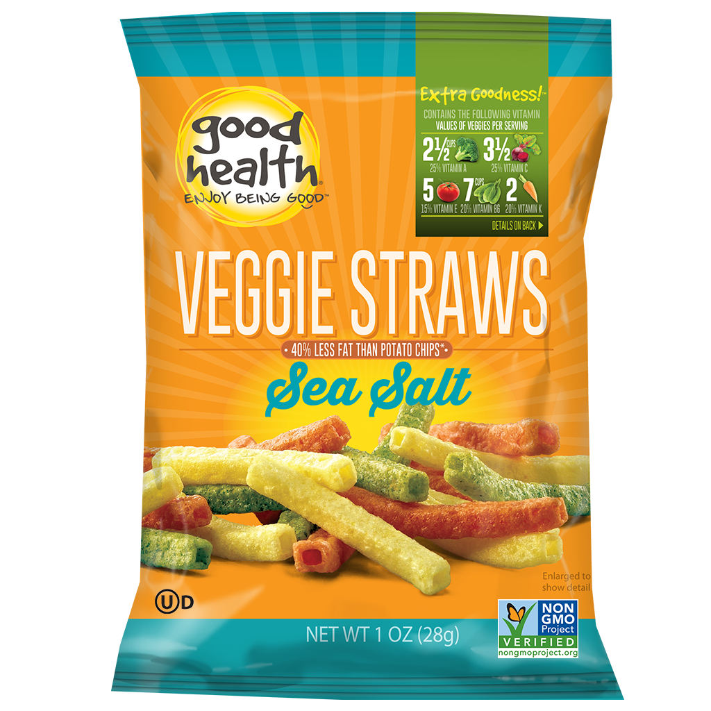 Good Health Veggie Straws Snack Pack - 48 Count | Healthy Baked Vegetable Chips | Gluten-Free, Non-GMO Snacks for Kids & Adults | Perfect for Lunch Boxes, Parties & On-the-Go