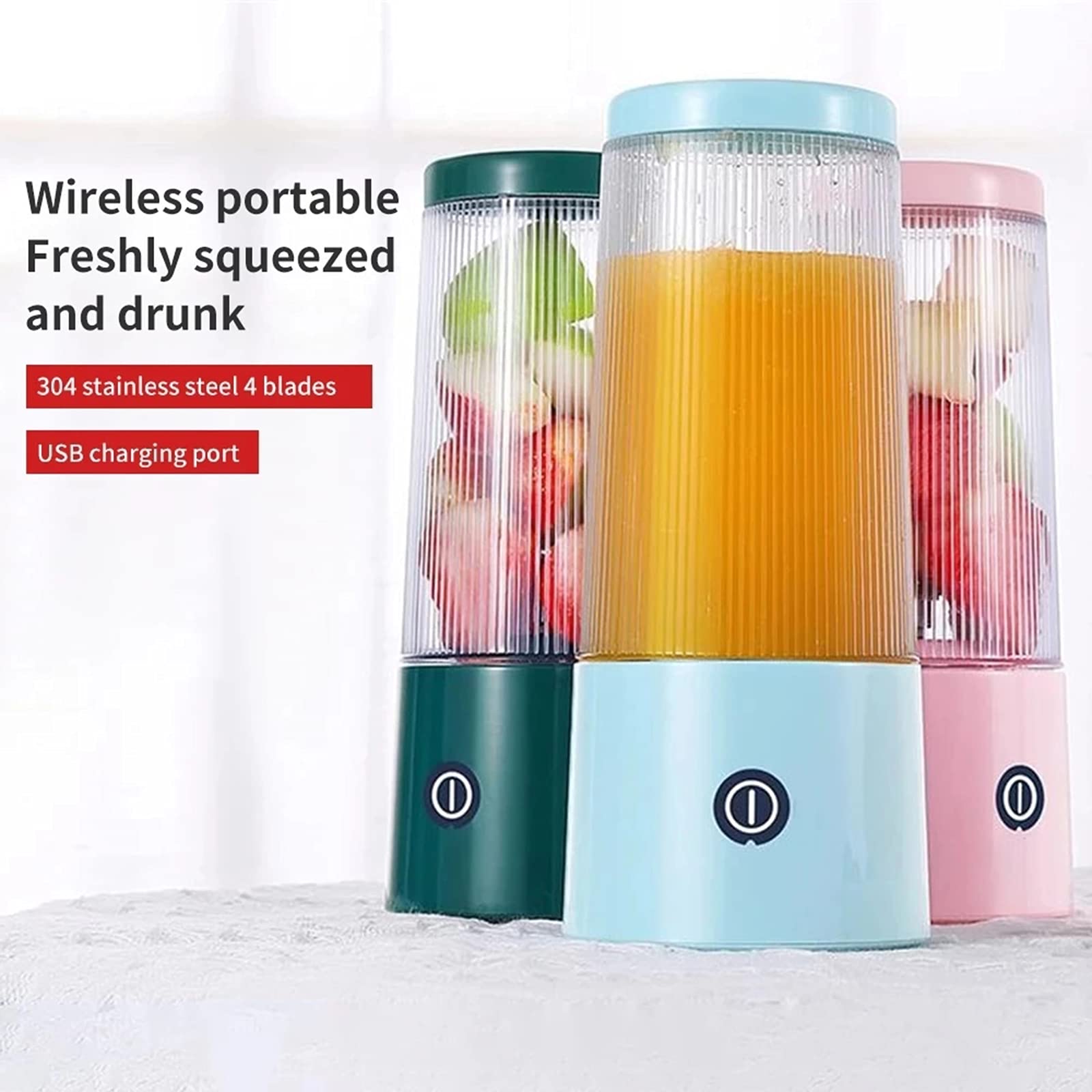 350ML Portable Electric Blender - Rechargeable Handheld Smoothie Maker, Mini Food Processor for Juicing, Blending & Mixing | Perfect for Smoothies, Baby Food & Protein Shakes at Home, Gym or Travel