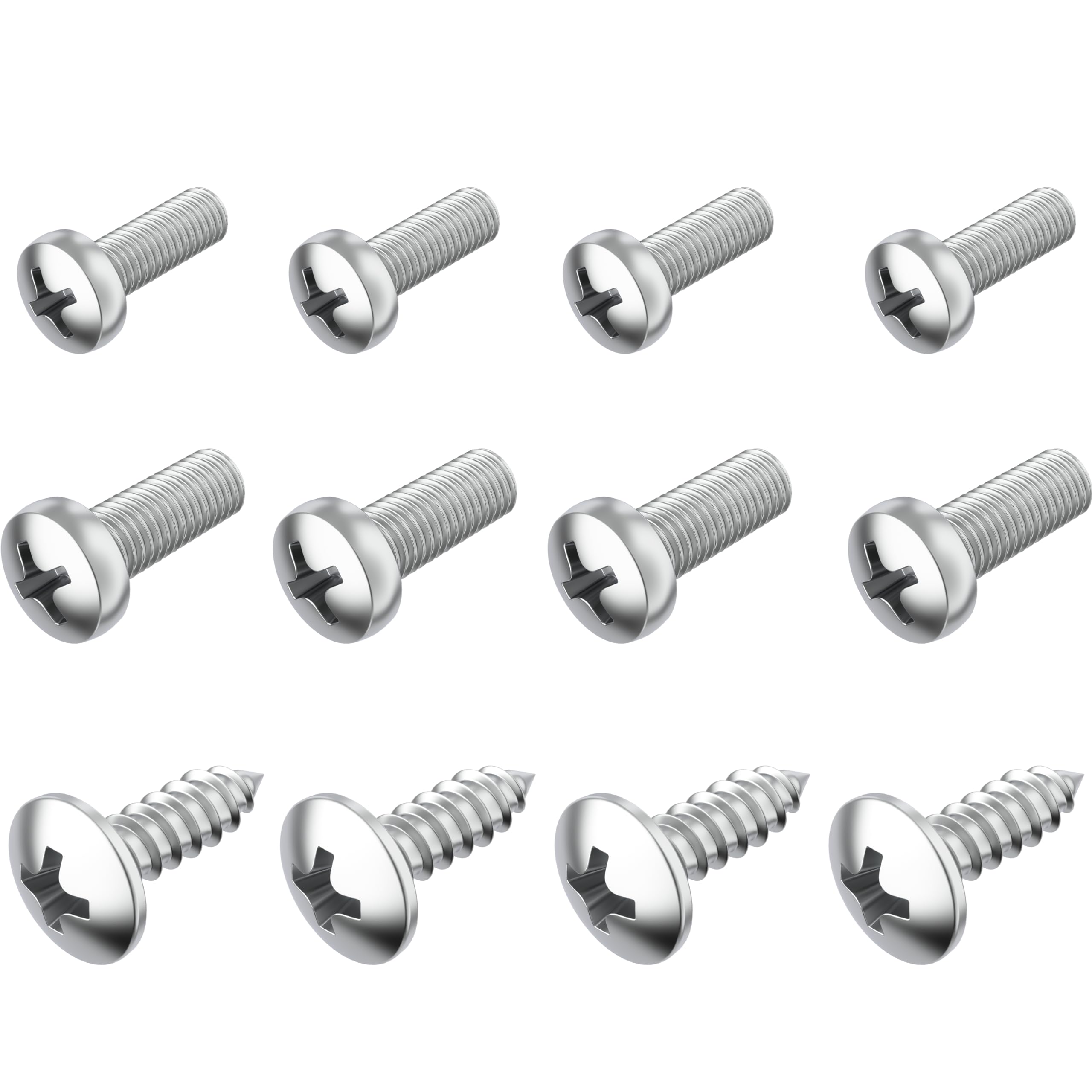 Rust-Proof Stainless Steel License Plate Screws for Cars - Universal Fit for Honda, Acura & Most Vehicles - Secure Front/Rear Plates, Frames & Covers - Perfect for Daily Driving & Car Shows