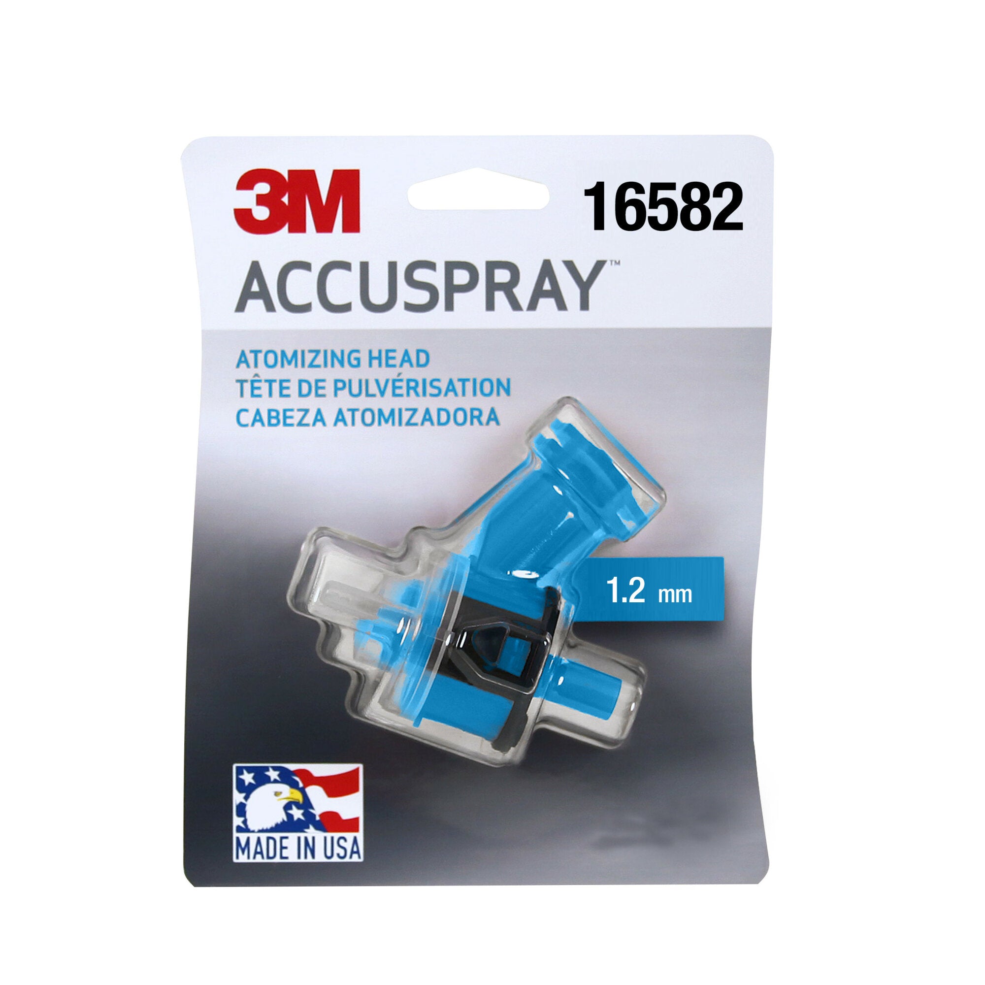 3M Accuspray Atomizing Head 16615 - Blue, 1.2mm Spray Tip (4-Pack Kit) for Automotive Paint Spray Guns & Industrial Coating Applications